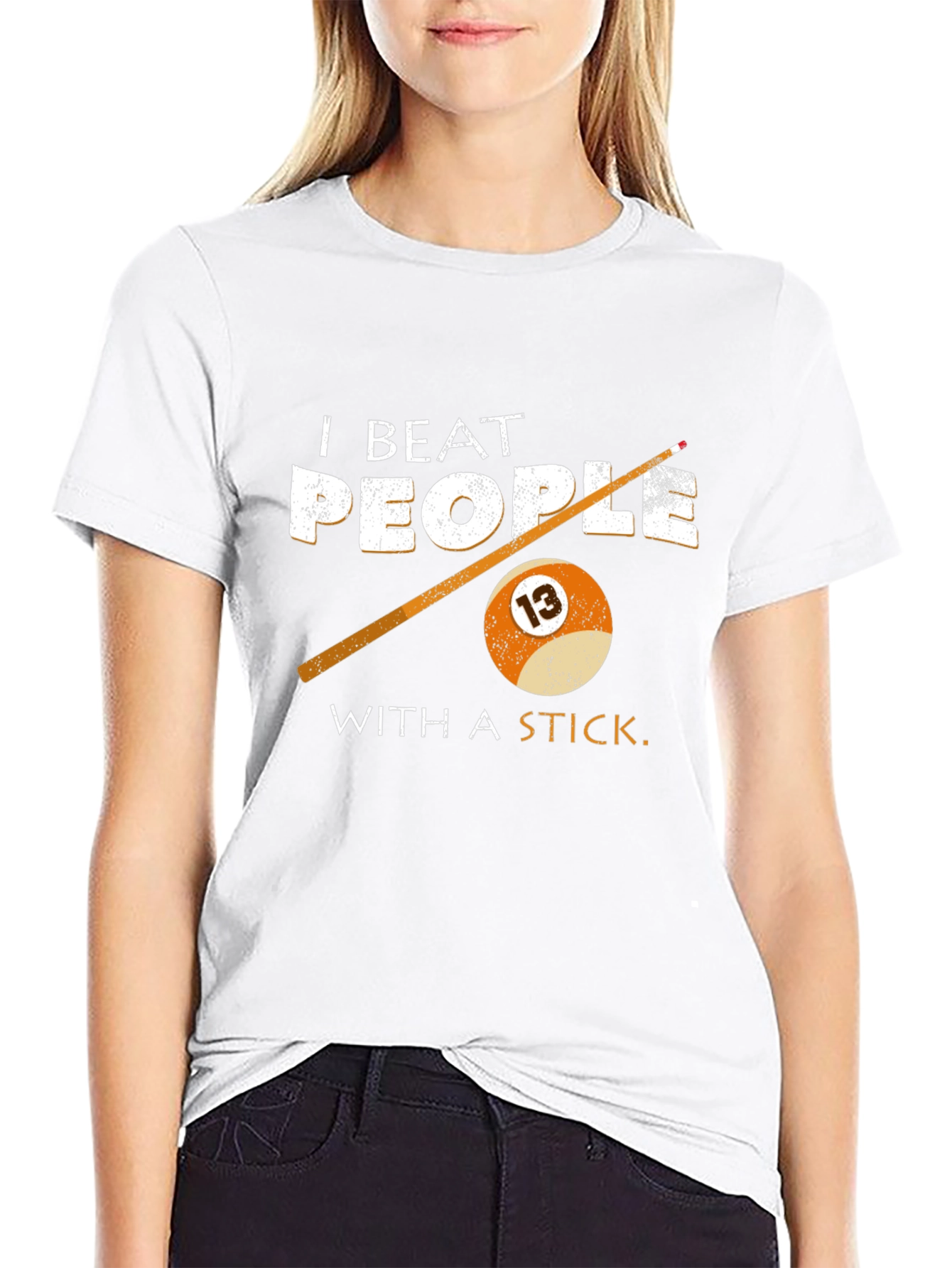 I Beat People With A Stick Billiards T-Shirt