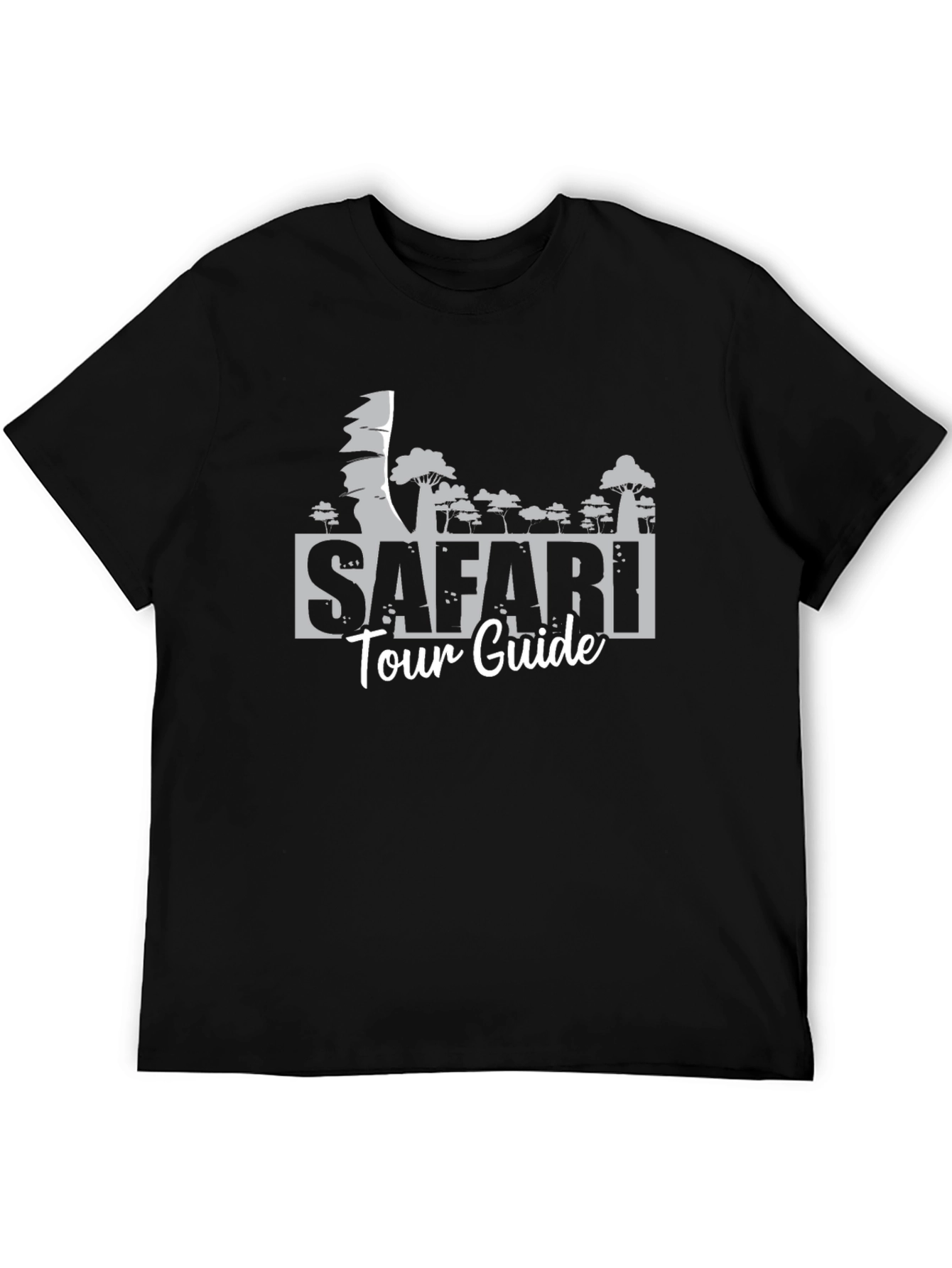 Safari Tour Guide Black T-Shirt
