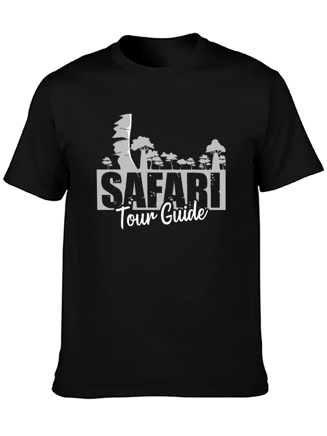 Safari Tour Guide Black T-Shirt