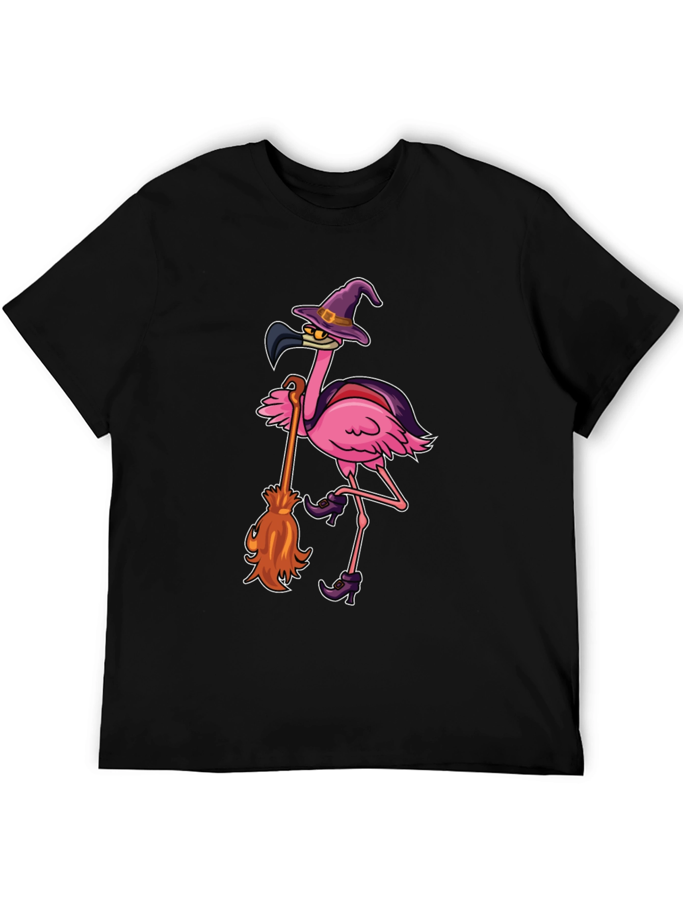 Halloween Flamingo Witch T-Shirt