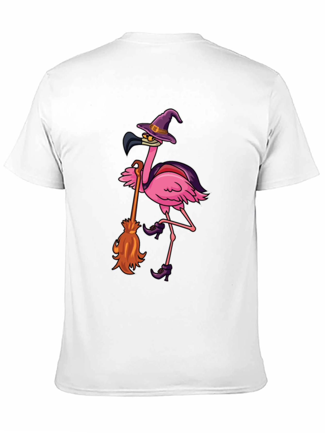Halloween Flamingo Witch T-Shirt