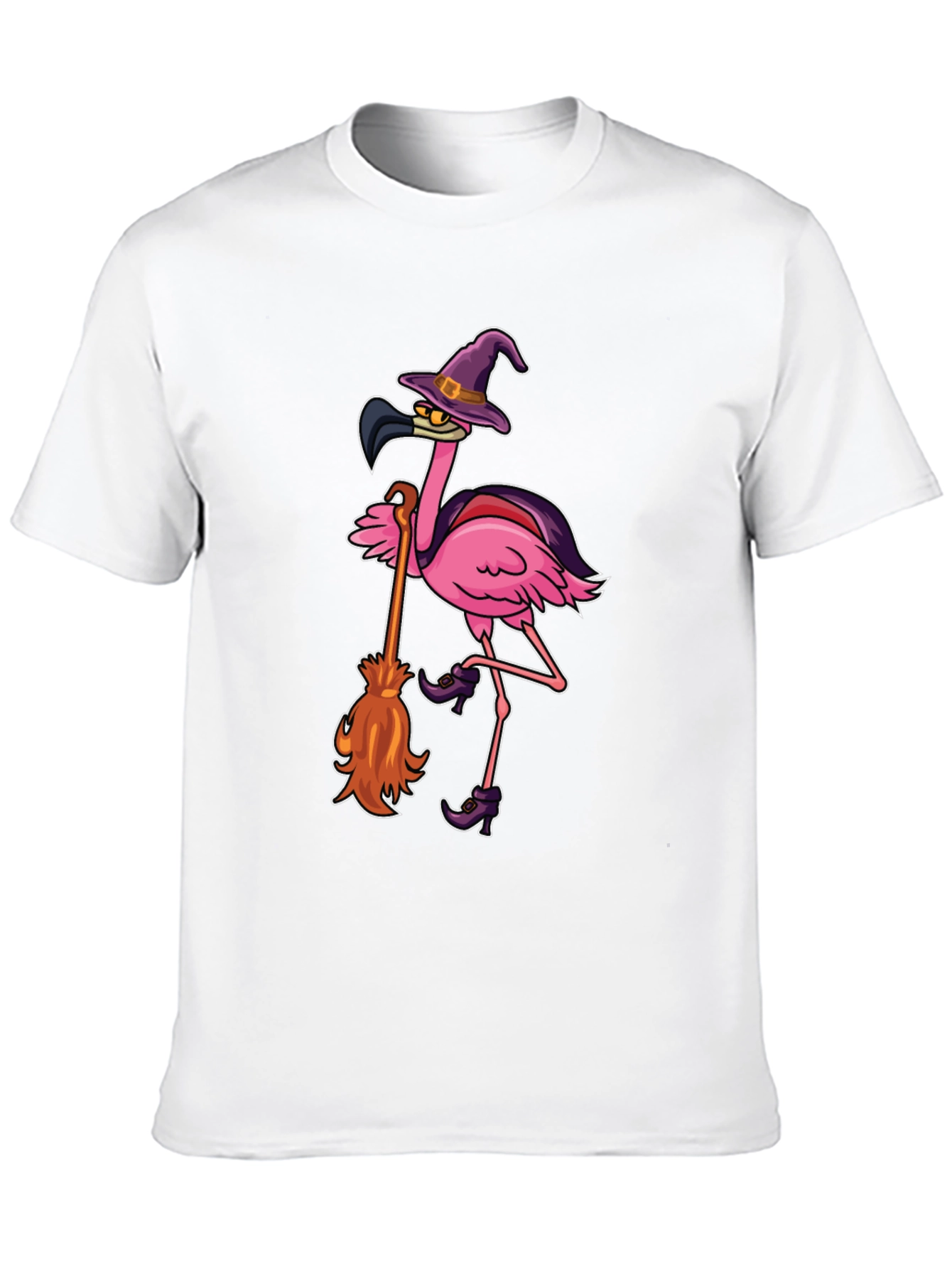 Halloween Flamingo Witch T-Shirt