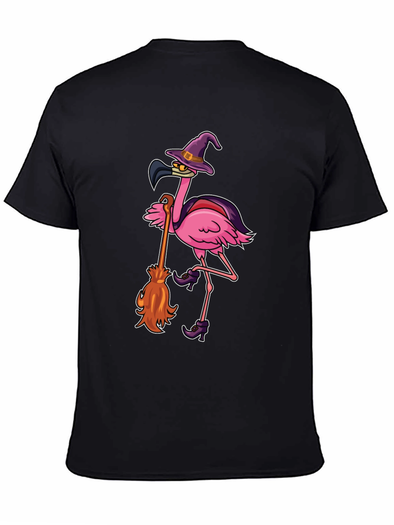 Halloween Flamingo Witch T-Shirt