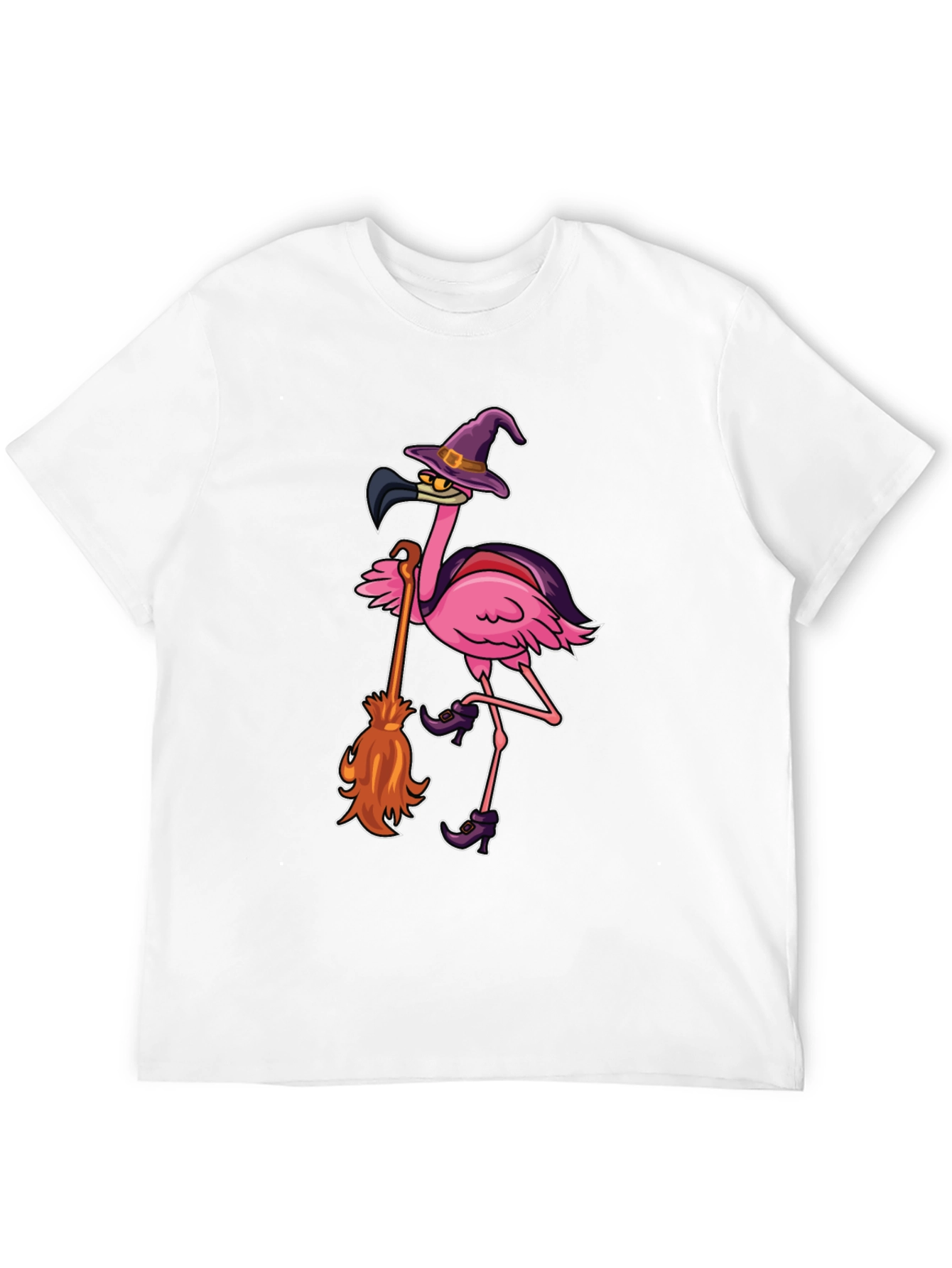 Halloween Flamingo Witch T-Shirt