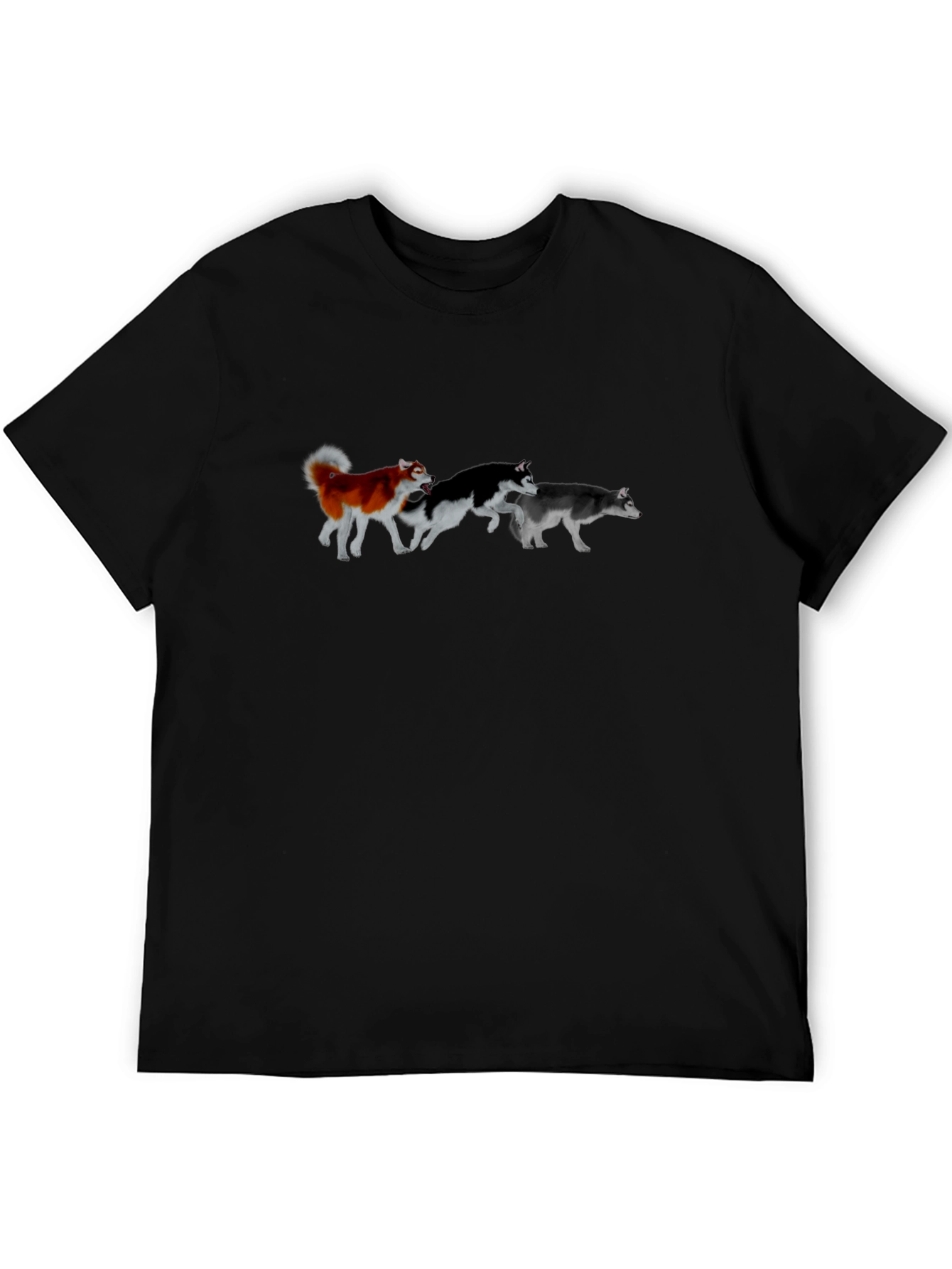 Dog Lover T-Shirt: Husky Pack Graphic Tee