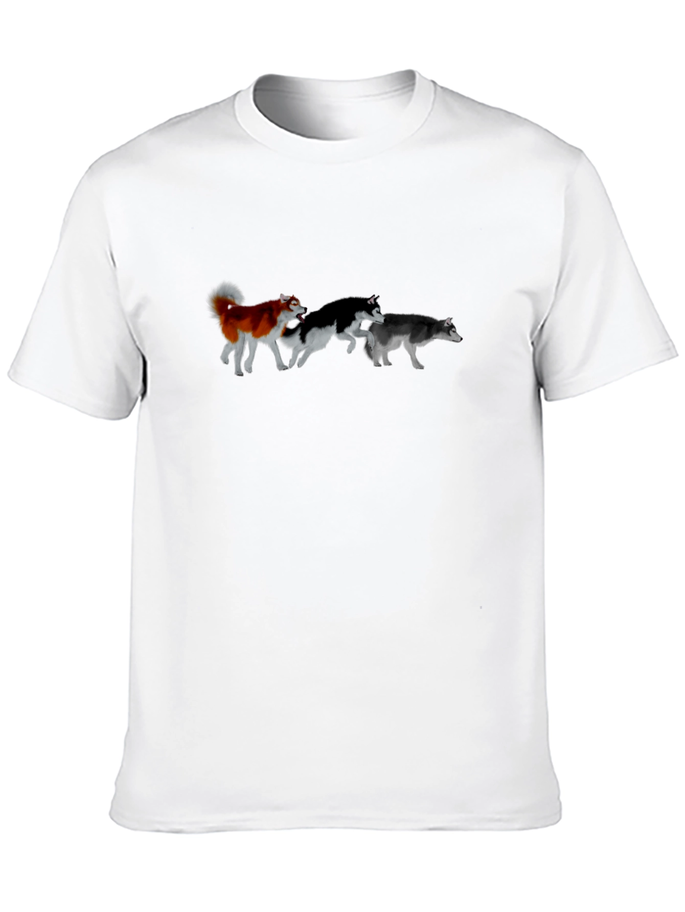 Dog Lover T-Shirt: Husky Pack Graphic Tee