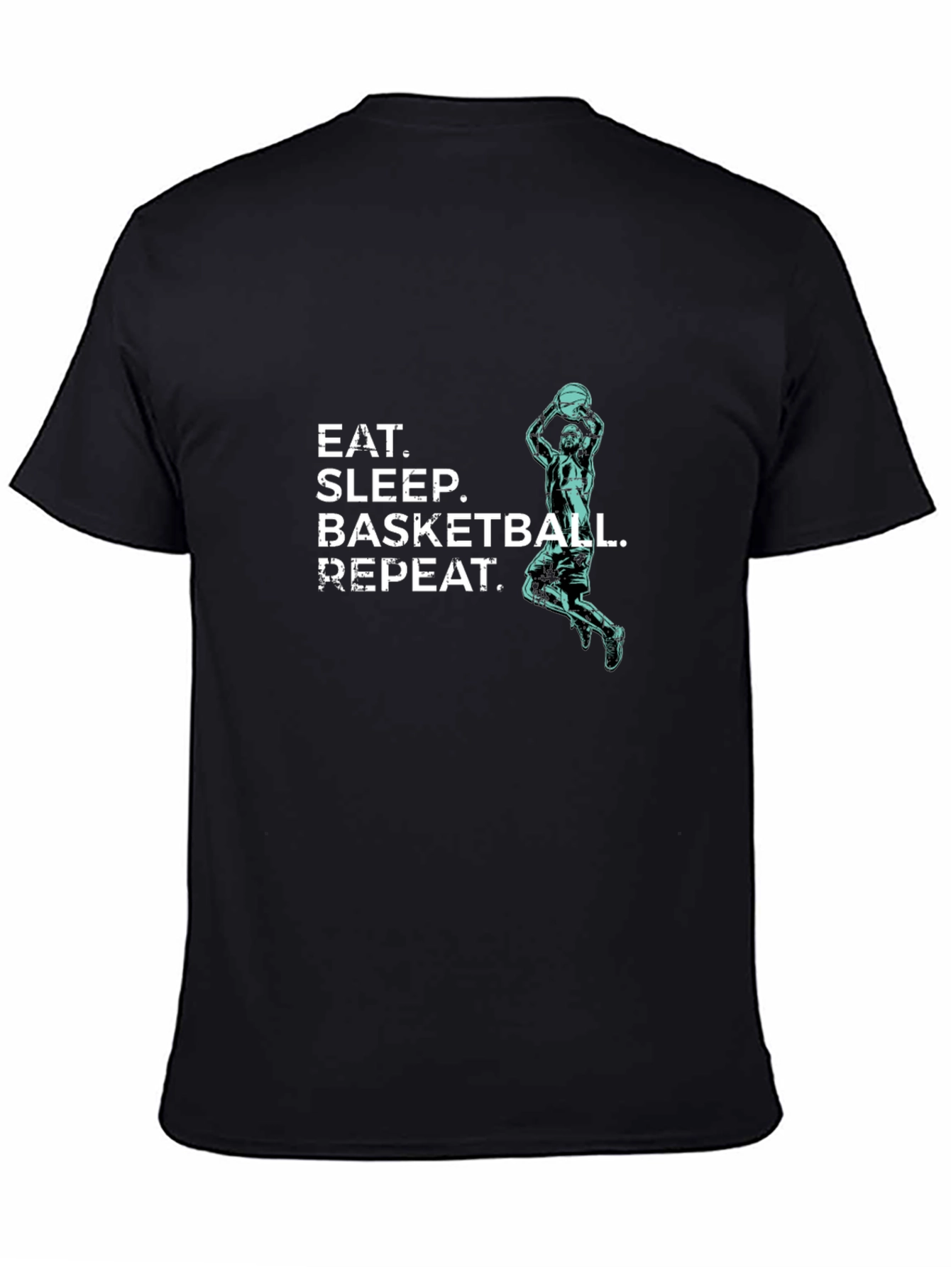 Eat Sleep Basketball Repeat T-Shirt - Black