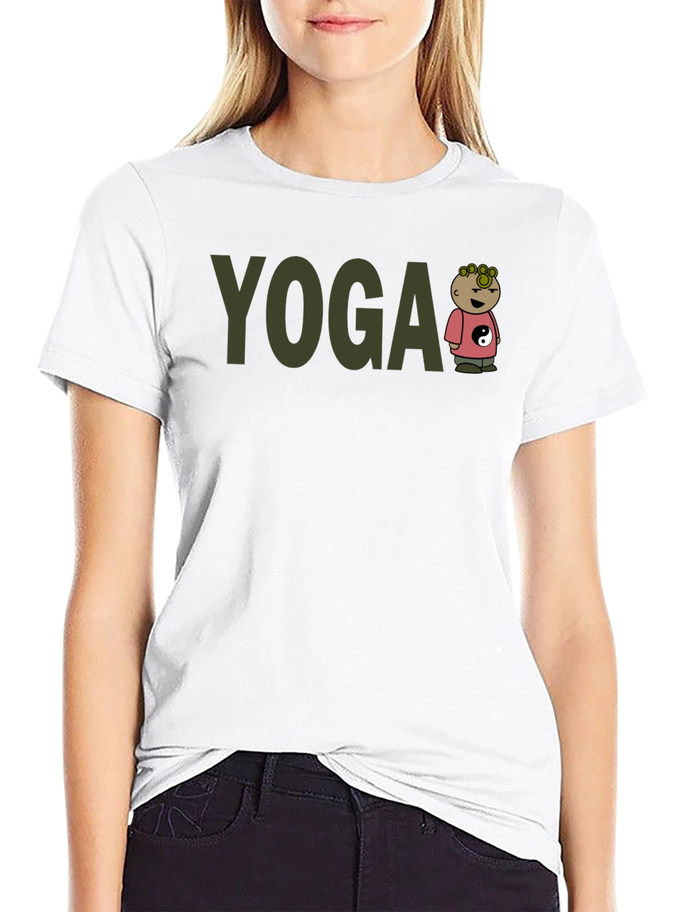 Yoga Cartoon Character T-Shirt