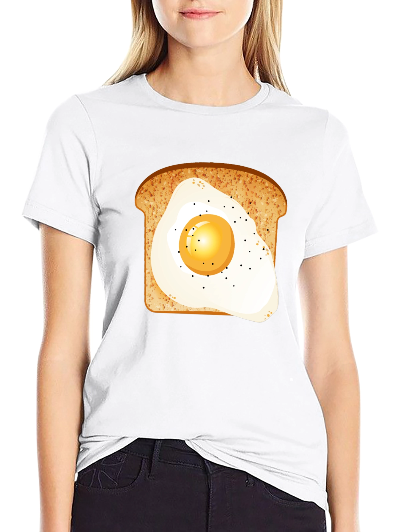 Breakfast Tee: Egg-on-Toast Graphic T-Shirt