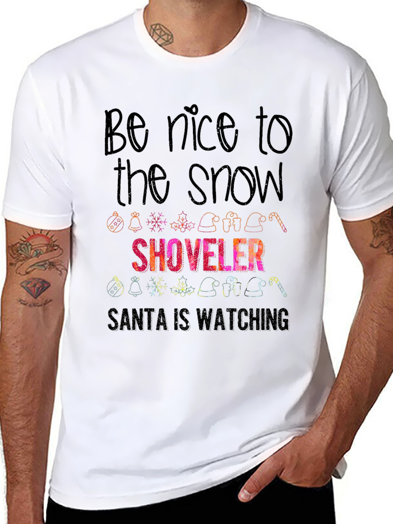 Snow Shoveler Christmas T-Shirt