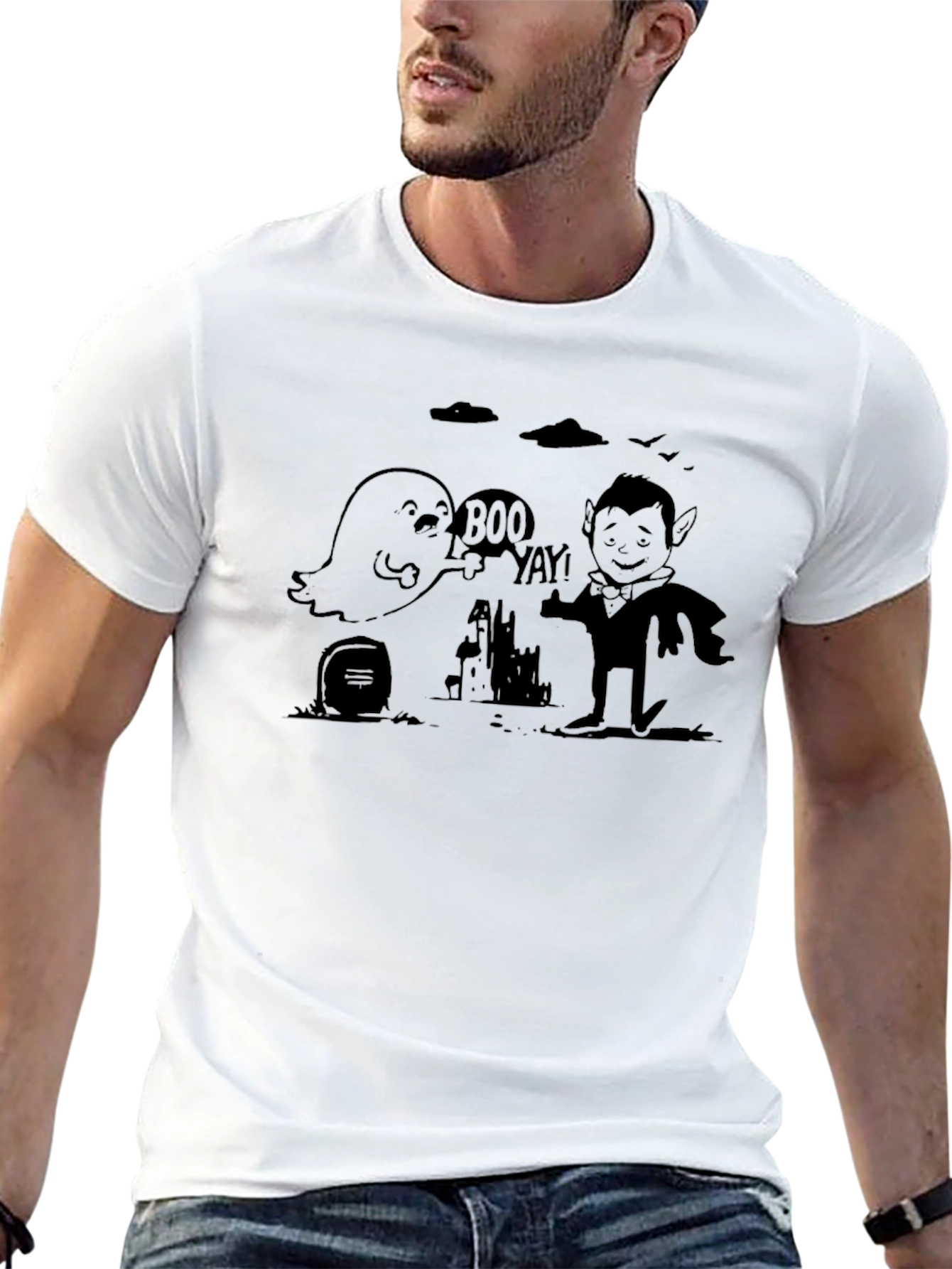Halloween Graphic T-Shirt - Spooky Fun Design