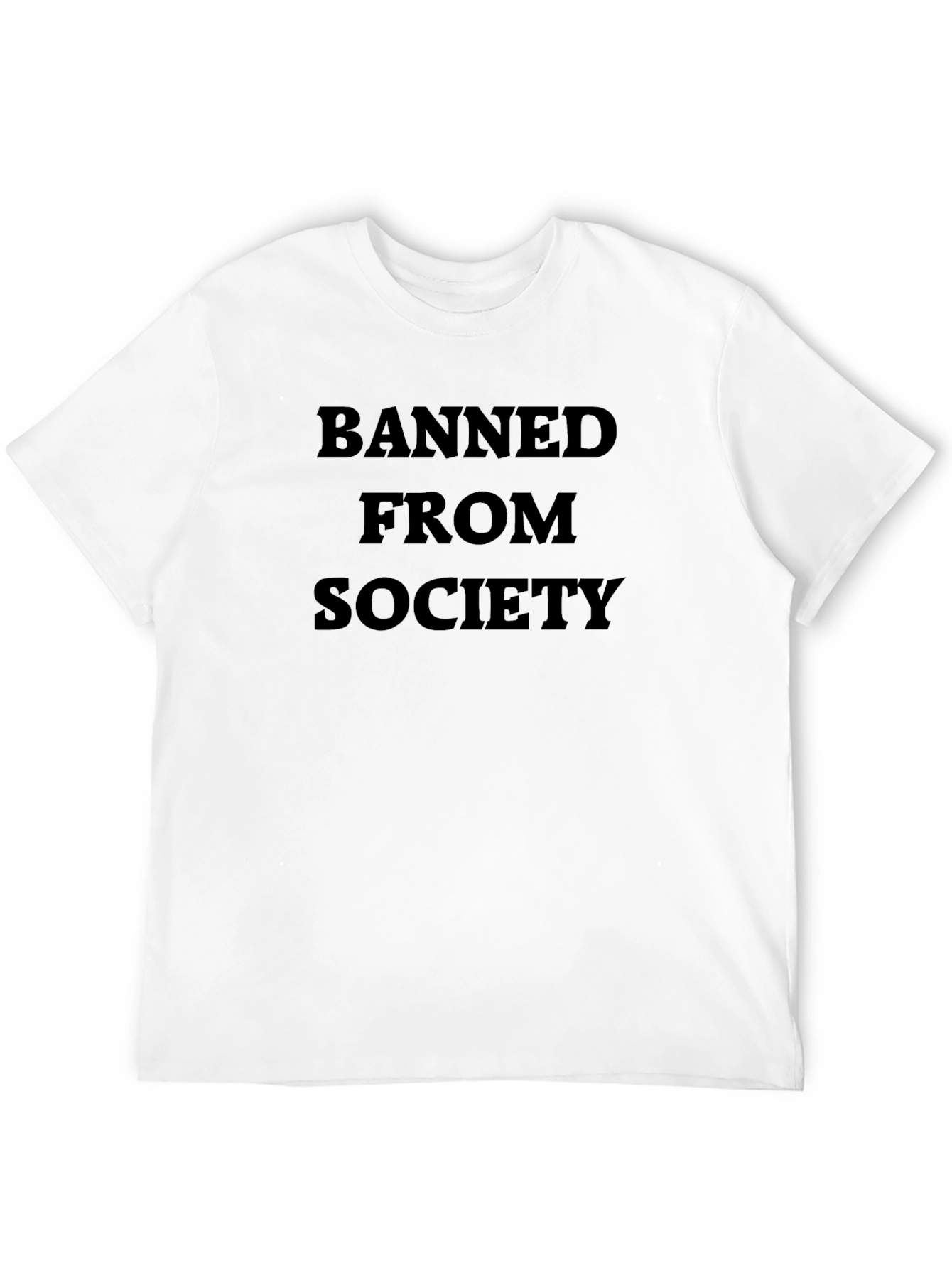 Banned From Society Graphic T-Shirt - Black