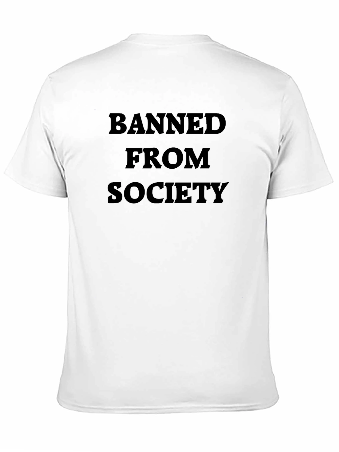 Banned From Society Graphic T-Shirt - Black