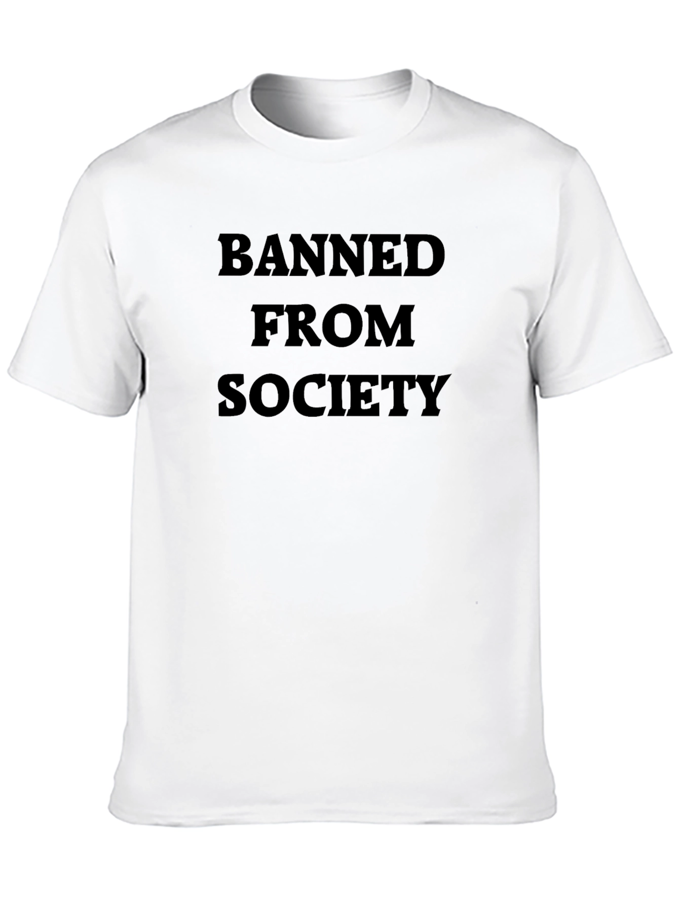 Banned From Society Graphic T-Shirt - Black
