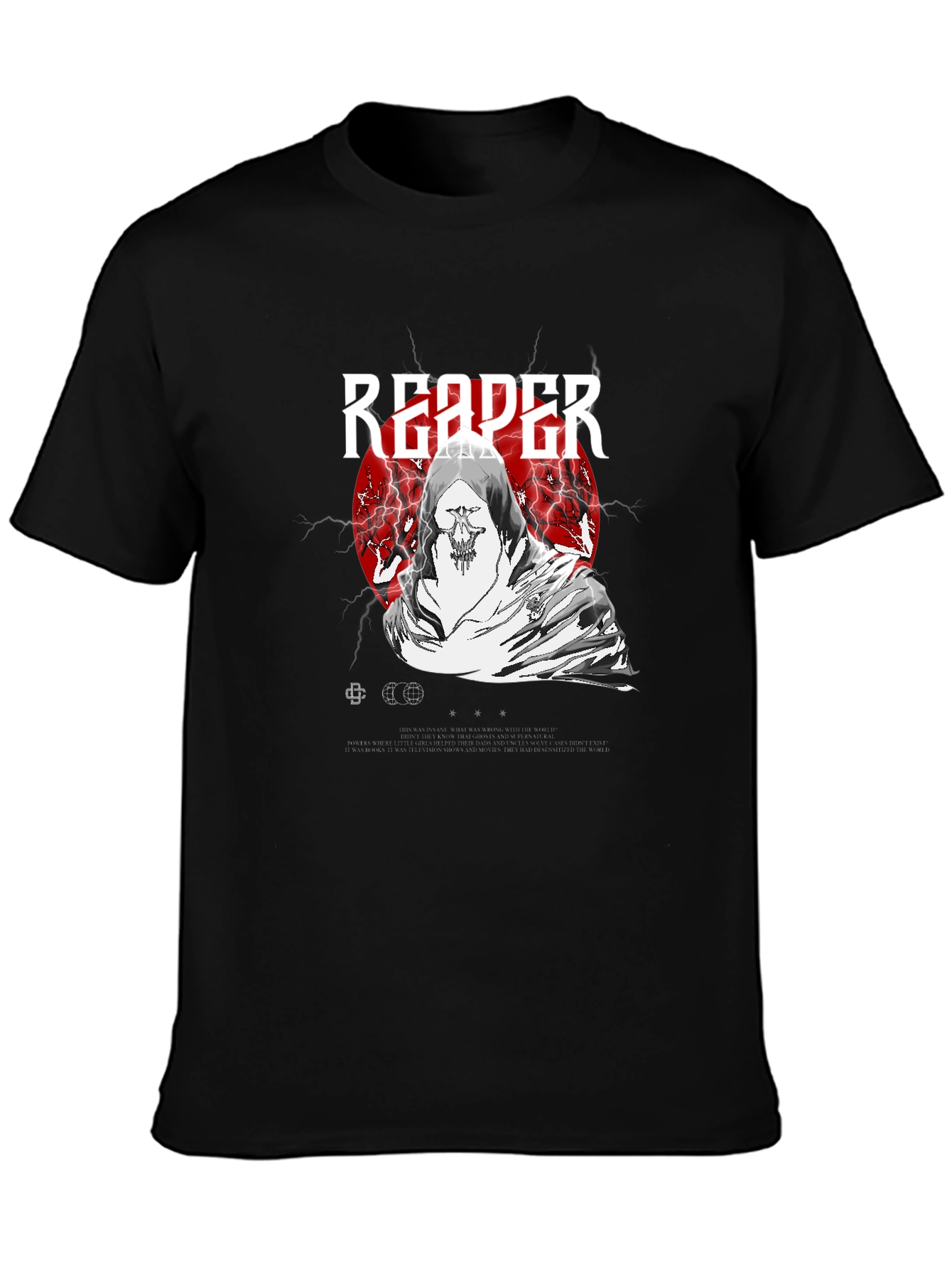 Reaper Graphic Print Black T-Shirt