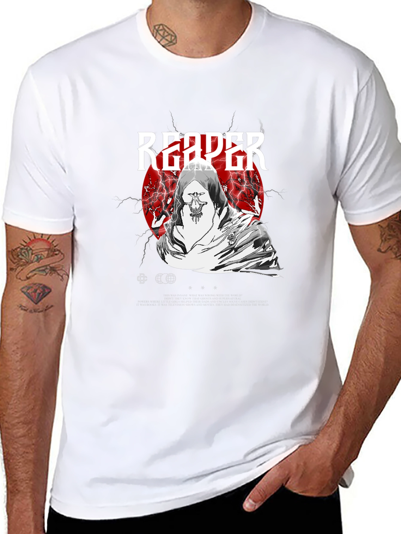 Reaper Graphic Print Black T-Shirt