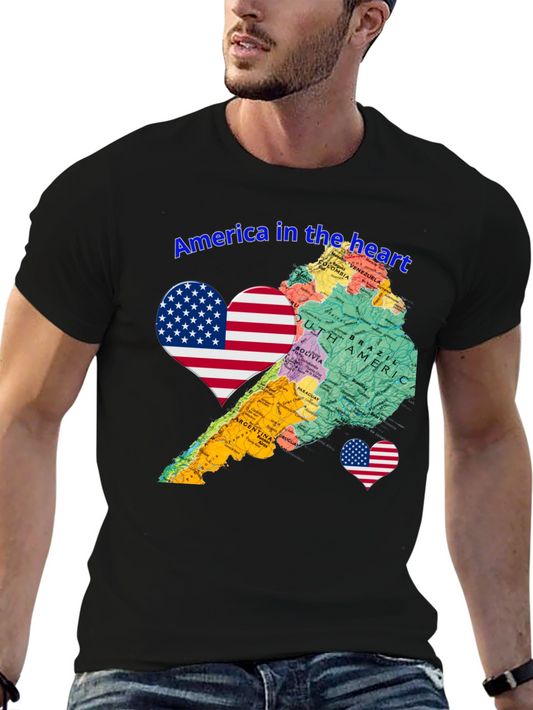 America in the Heart Novelty Tee