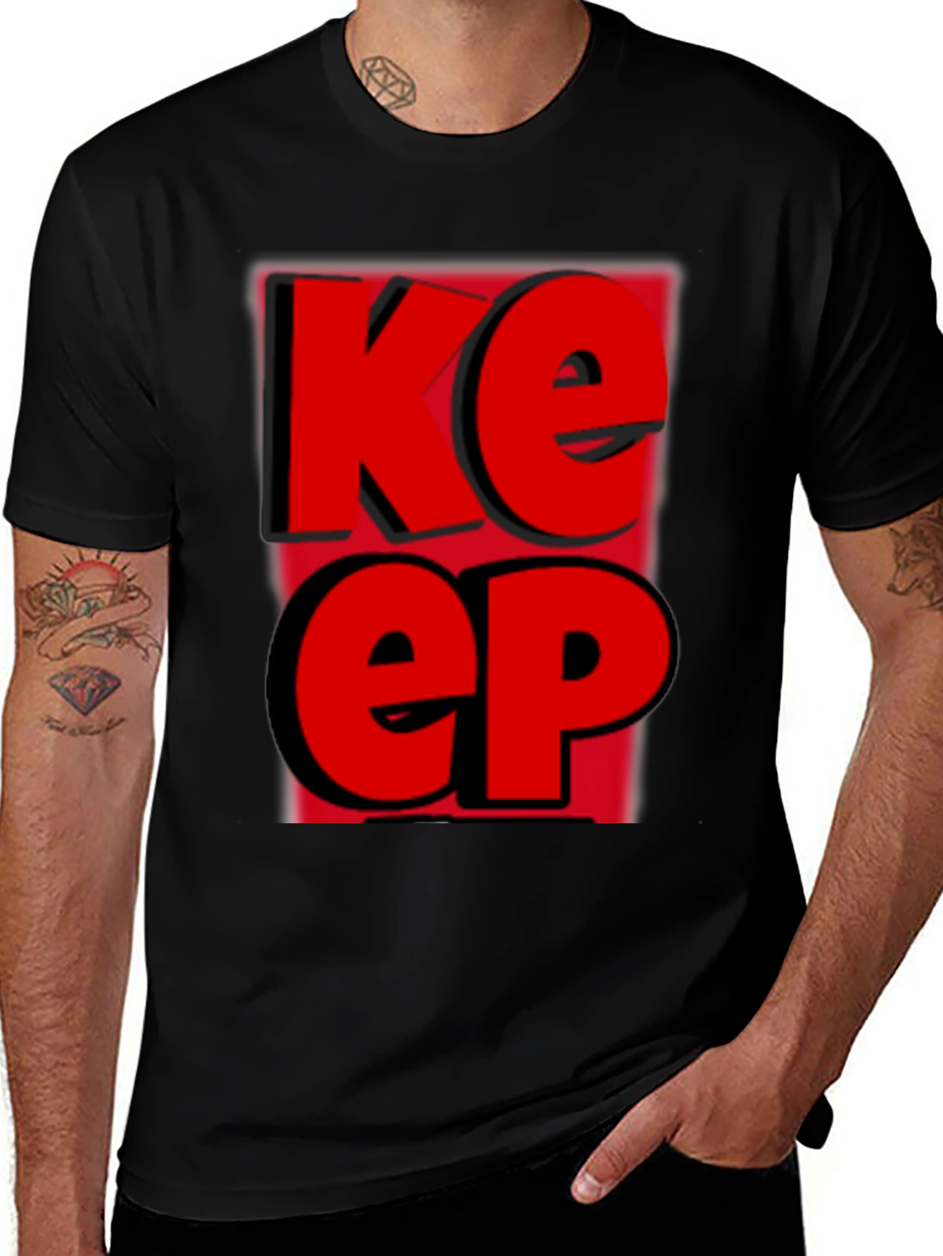 Keep T-Shirt - Bold Red Graphic