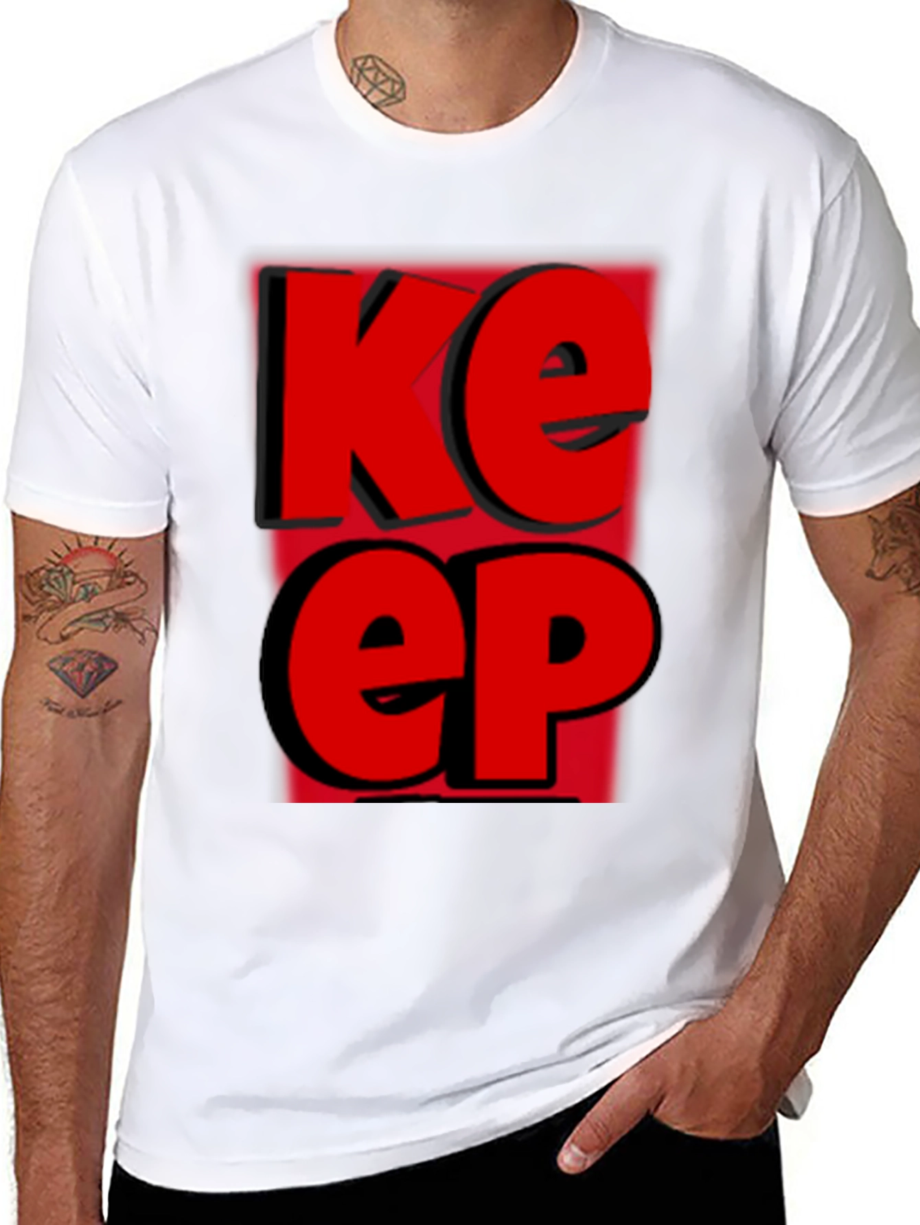 Keep T-Shirt - Bold Red Graphic