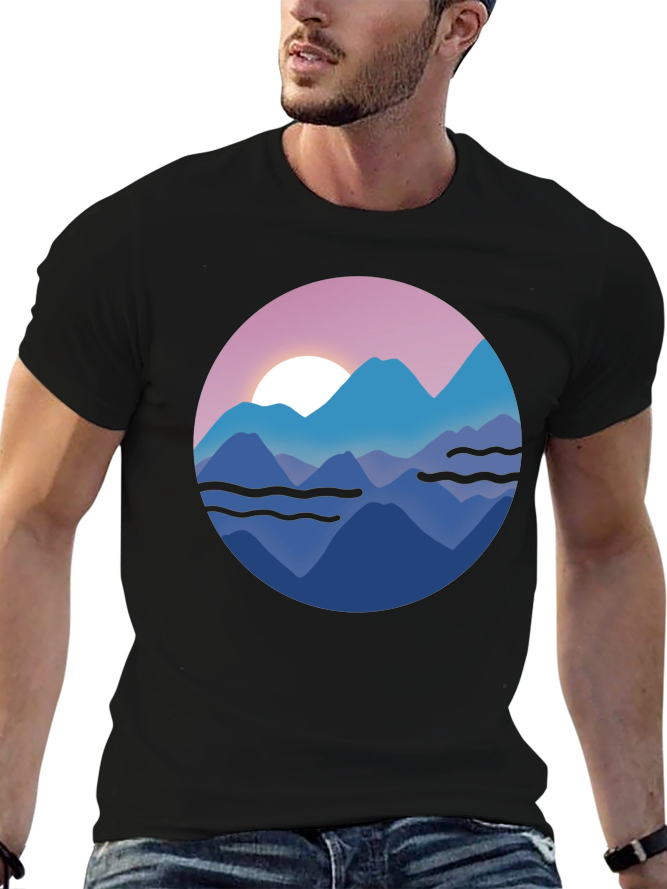 Mountain Sunset Graphic T-Shirt