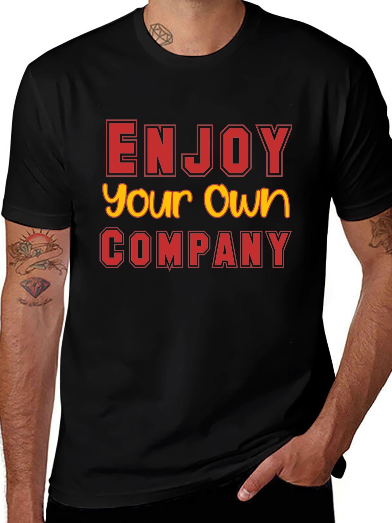 Enjoy Your Own Company Black T-Shirt