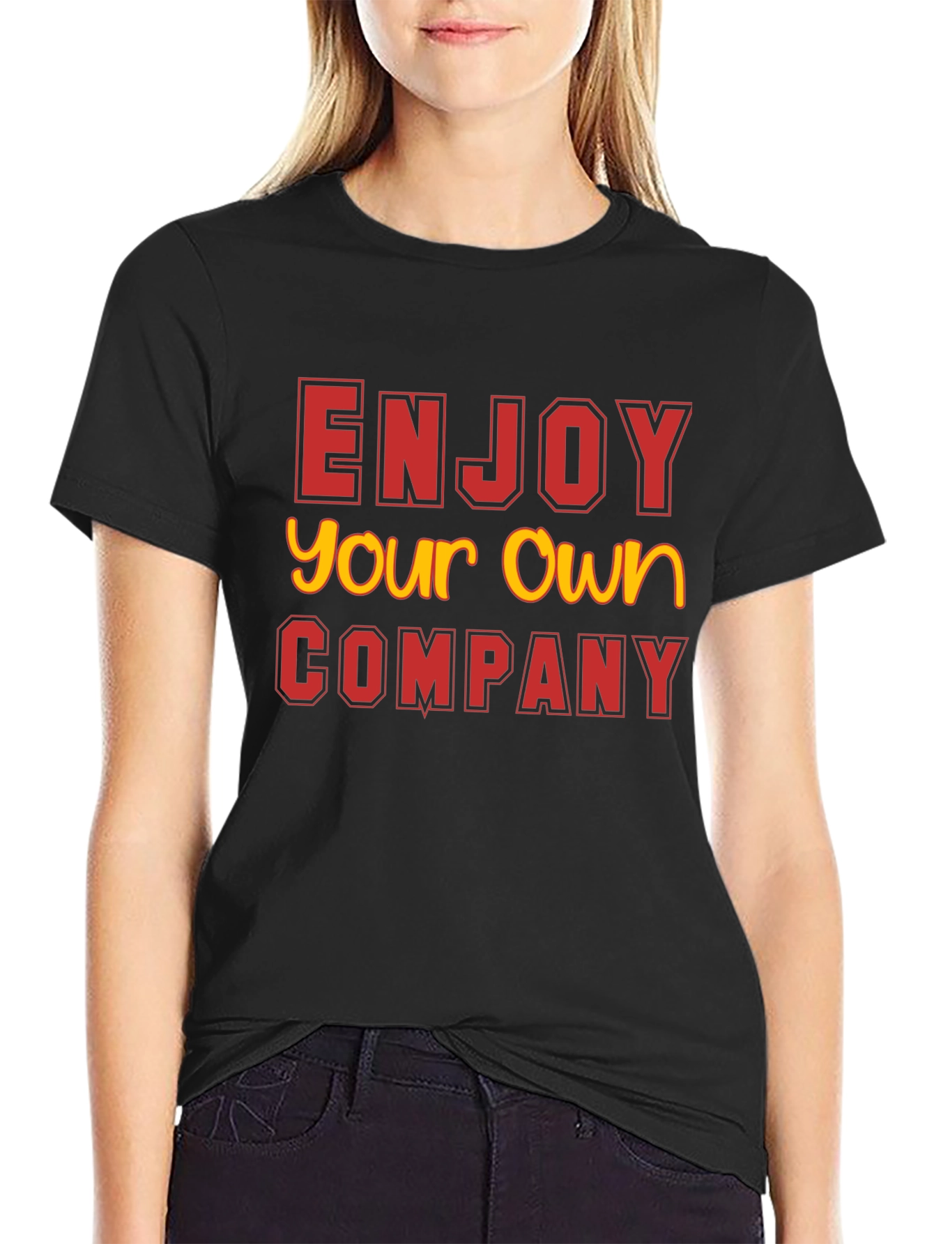 Enjoy Your Own Company Black T-Shirt