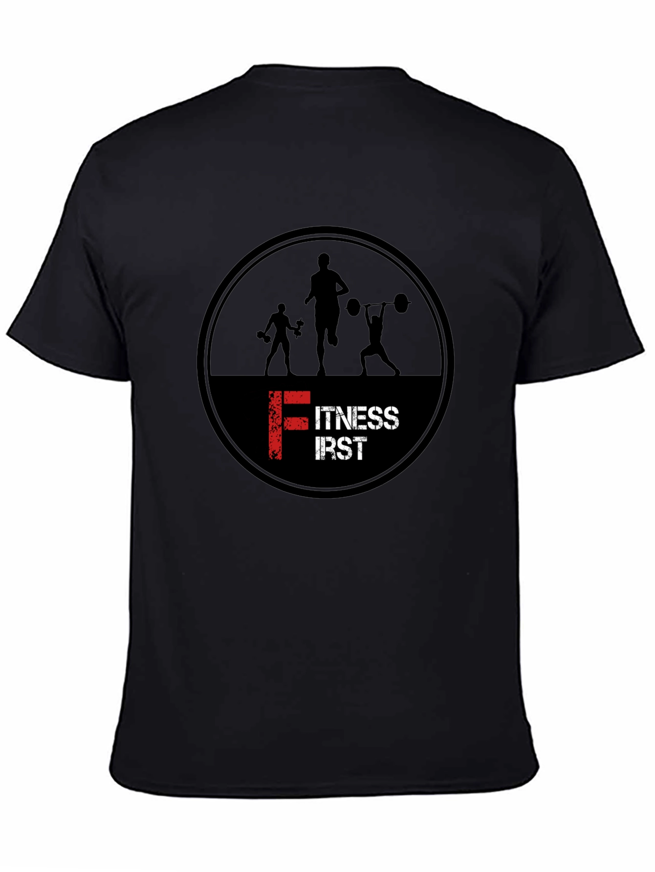 Fitness First Black Graphic T-Shirt
