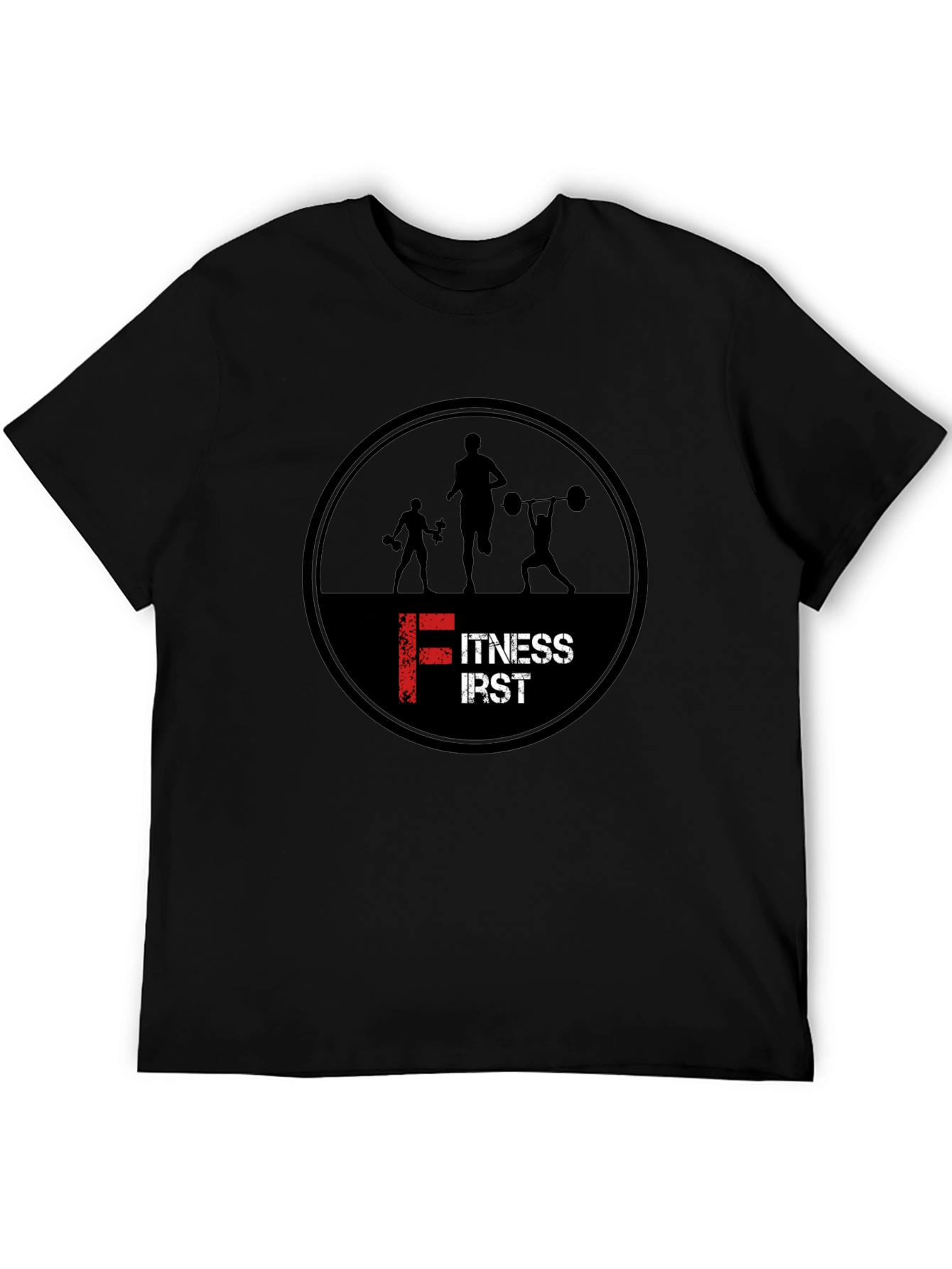 Fitness First Black Graphic T-Shirt