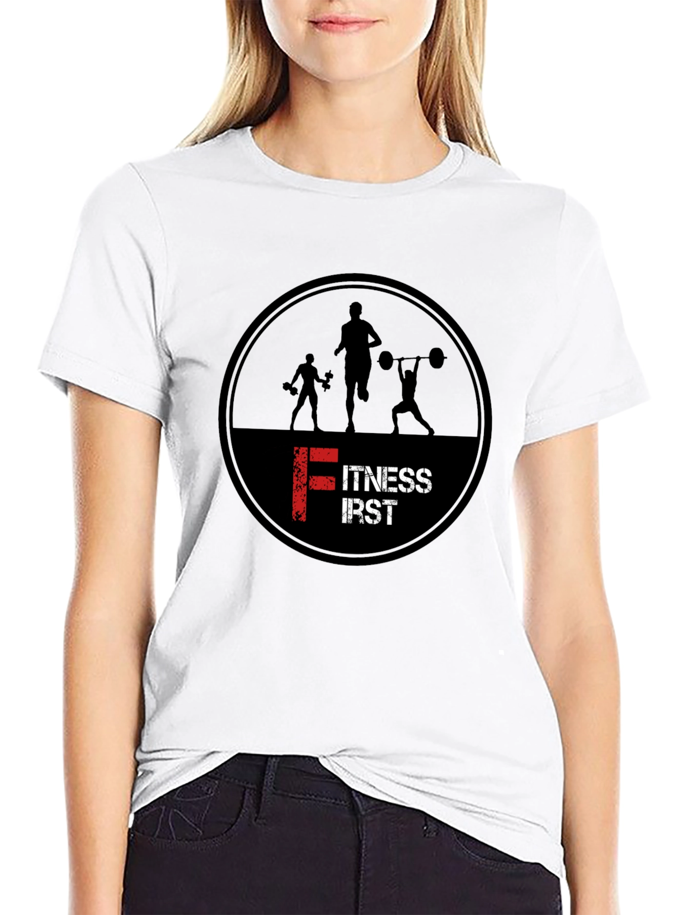 Fitness First Black Graphic T-Shirt