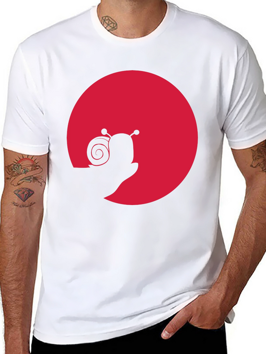 Snail Silhouette Graphic Tee - Black