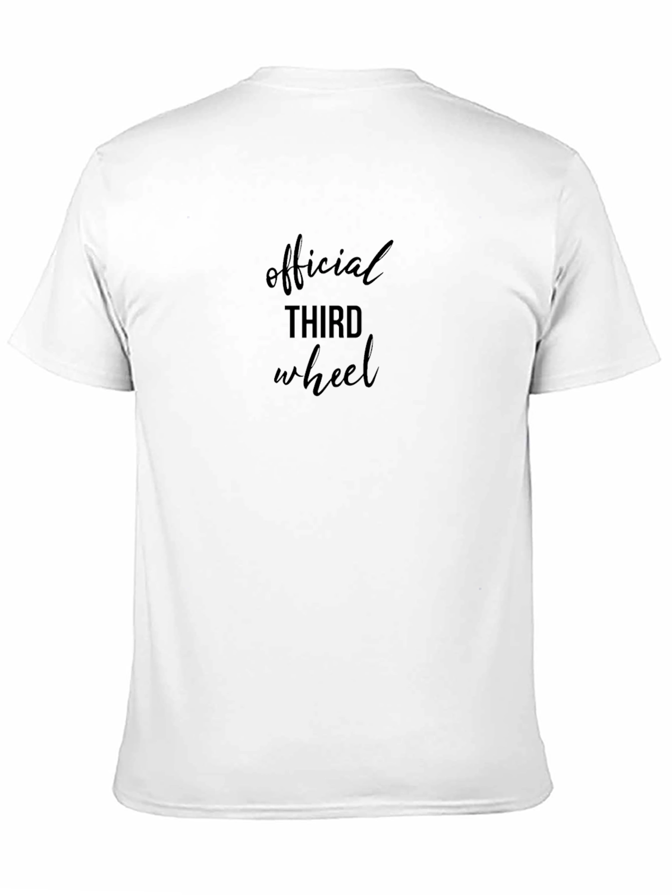 Official Third Wheel Black Cotton T-Shirt