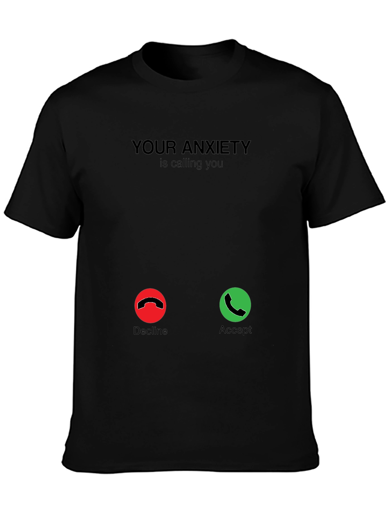 Anxiety Calling Graphic Tee - Funny Unisex T-Shirt