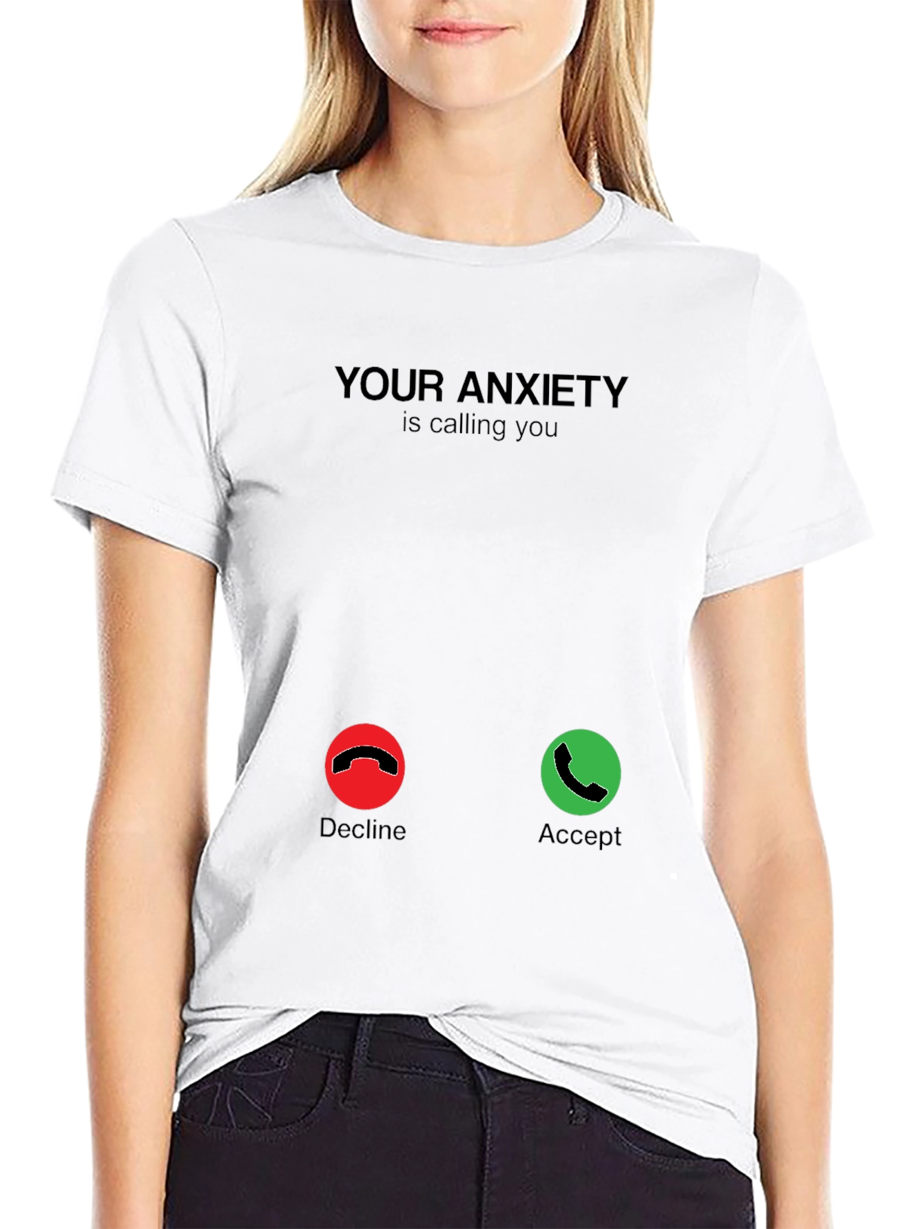Anxiety Calling Graphic Tee - Funny Unisex T-Shirt