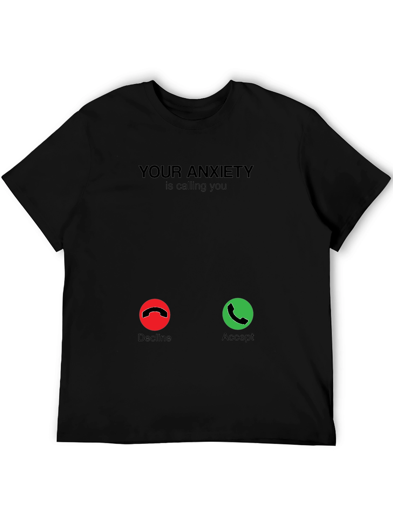Anxiety Calling Graphic Tee - Funny Unisex T-Shirt