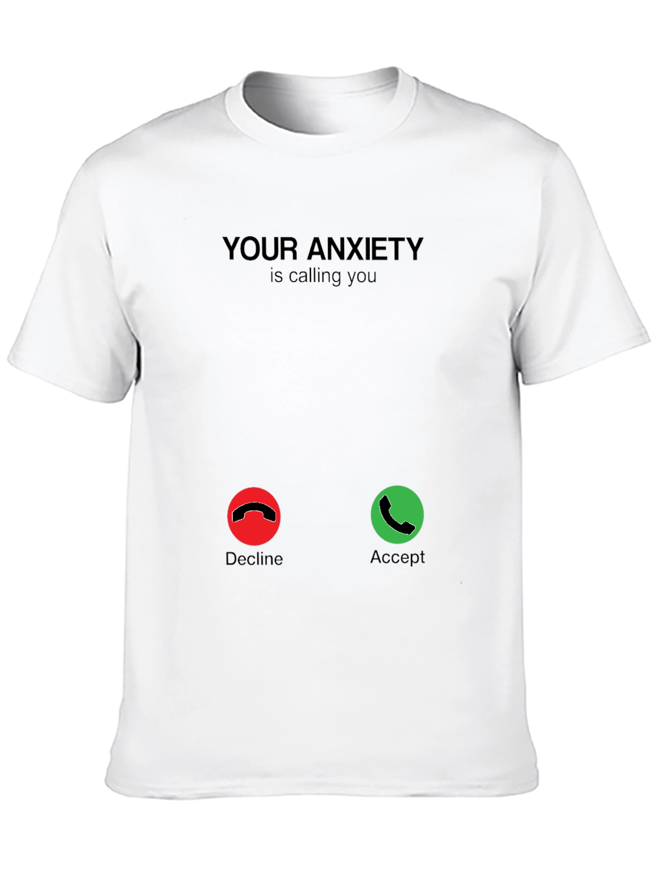 Anxiety Calling Graphic Tee - Funny Unisex T-Shirt
