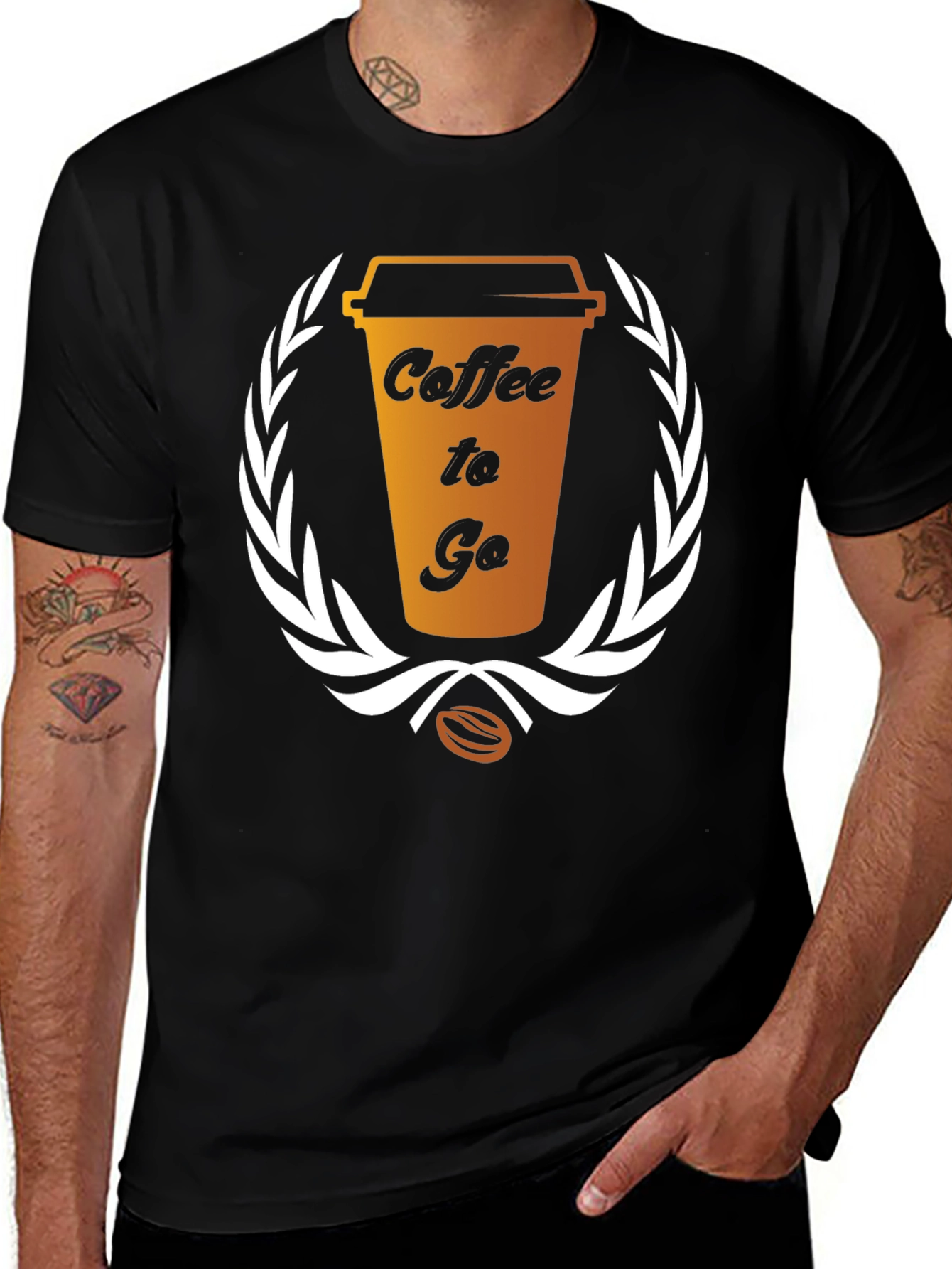 Coffee To Go Graphic Tee - Black Unisex T-Shirt