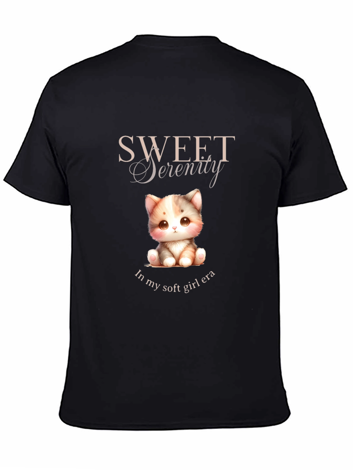 Sweet Serenity Kitten T-Shirt - Soft Girl Era Tee