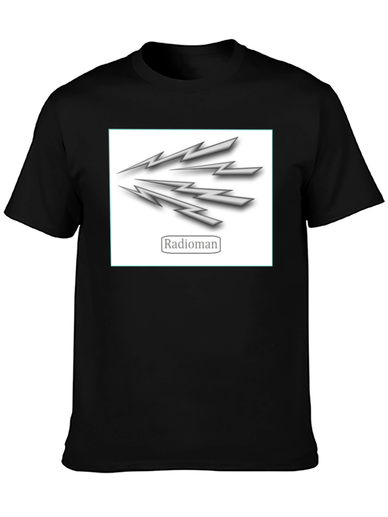 Radioman Graphic Tee - Black Cotton T-Shirt