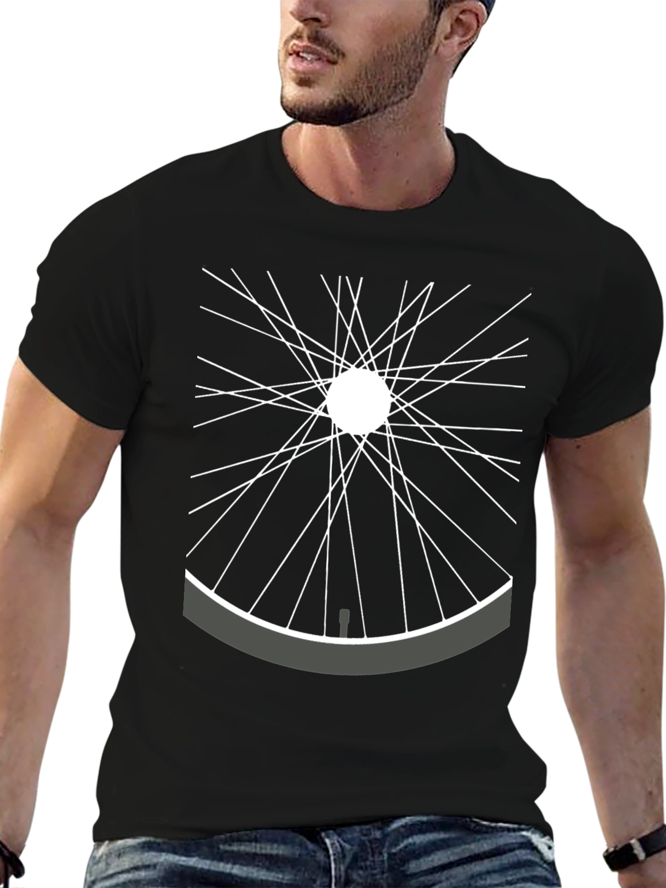 Bike Wheel Graphic Tee - Stylish Cycle Shirt