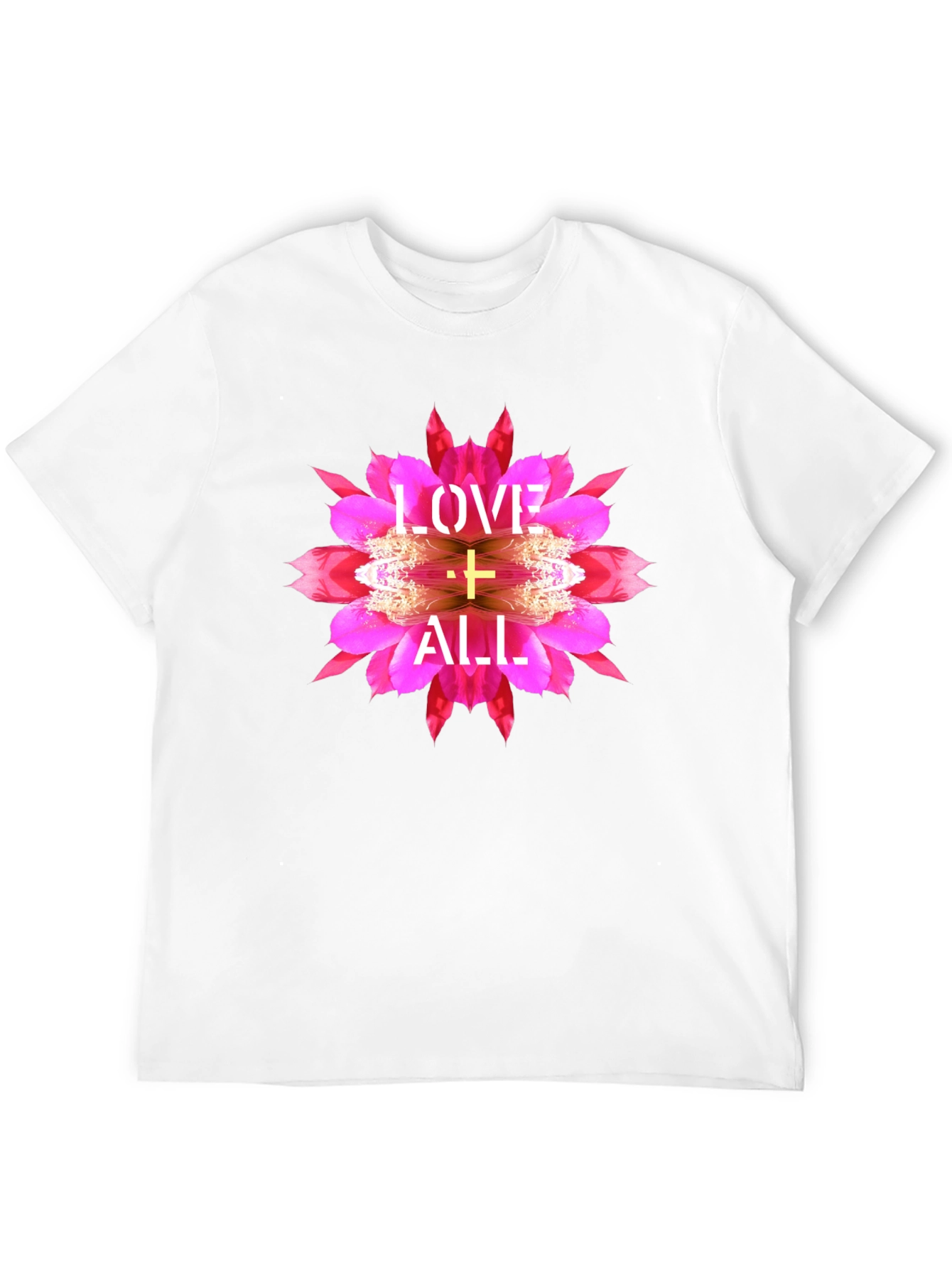 Love All Floral Graphic T-Shirt - Black