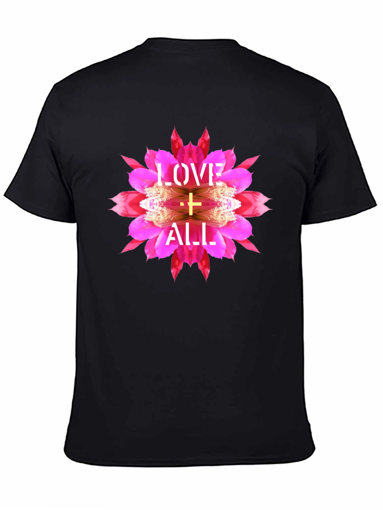 Love All Floral Graphic T-Shirt - Black
