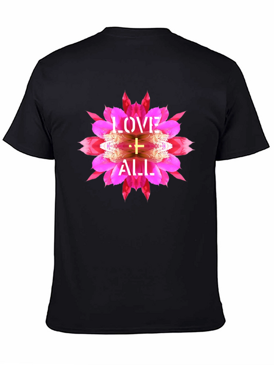 Love All Floral Graphic T-Shirt - Black