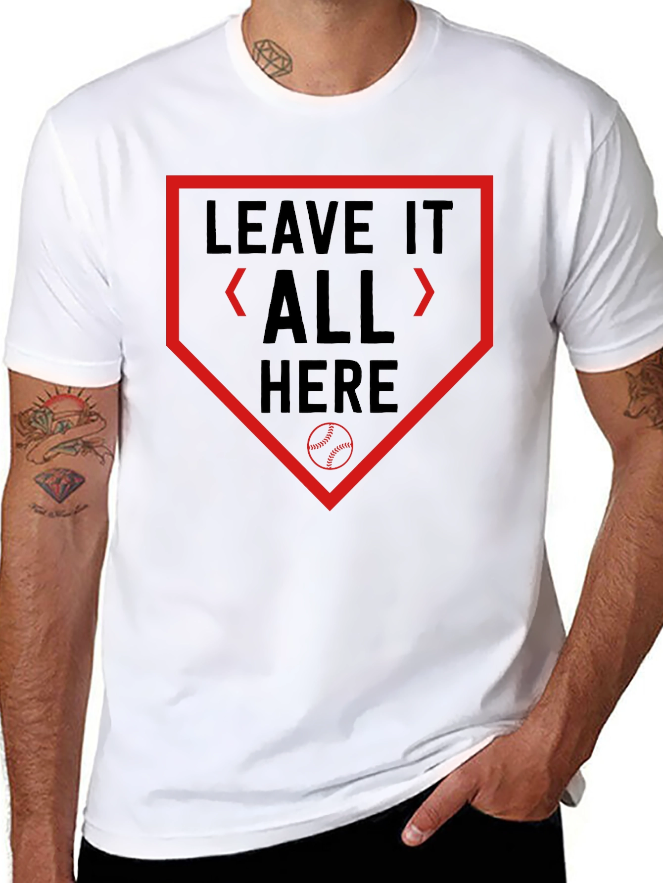 Leave It All Here Baseball Graphic Tee