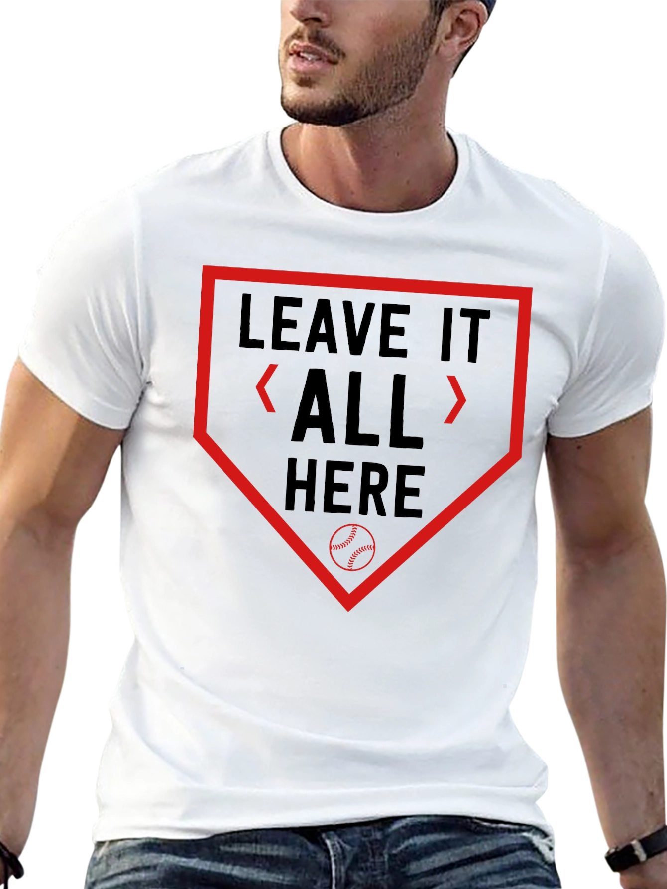 Leave It All Here Baseball Graphic Tee