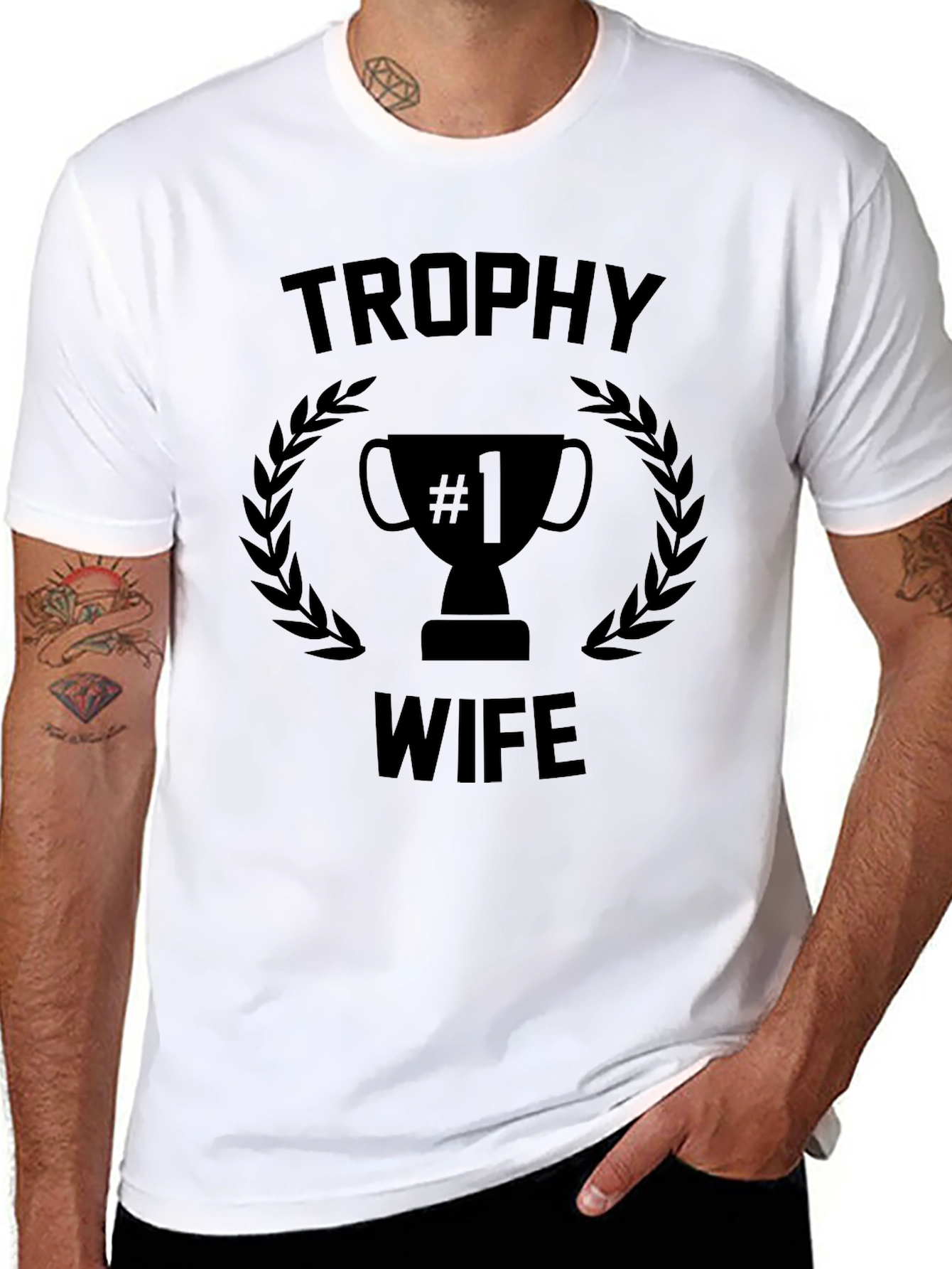 Trophy Wife Graphic Print Mens T-Shirt