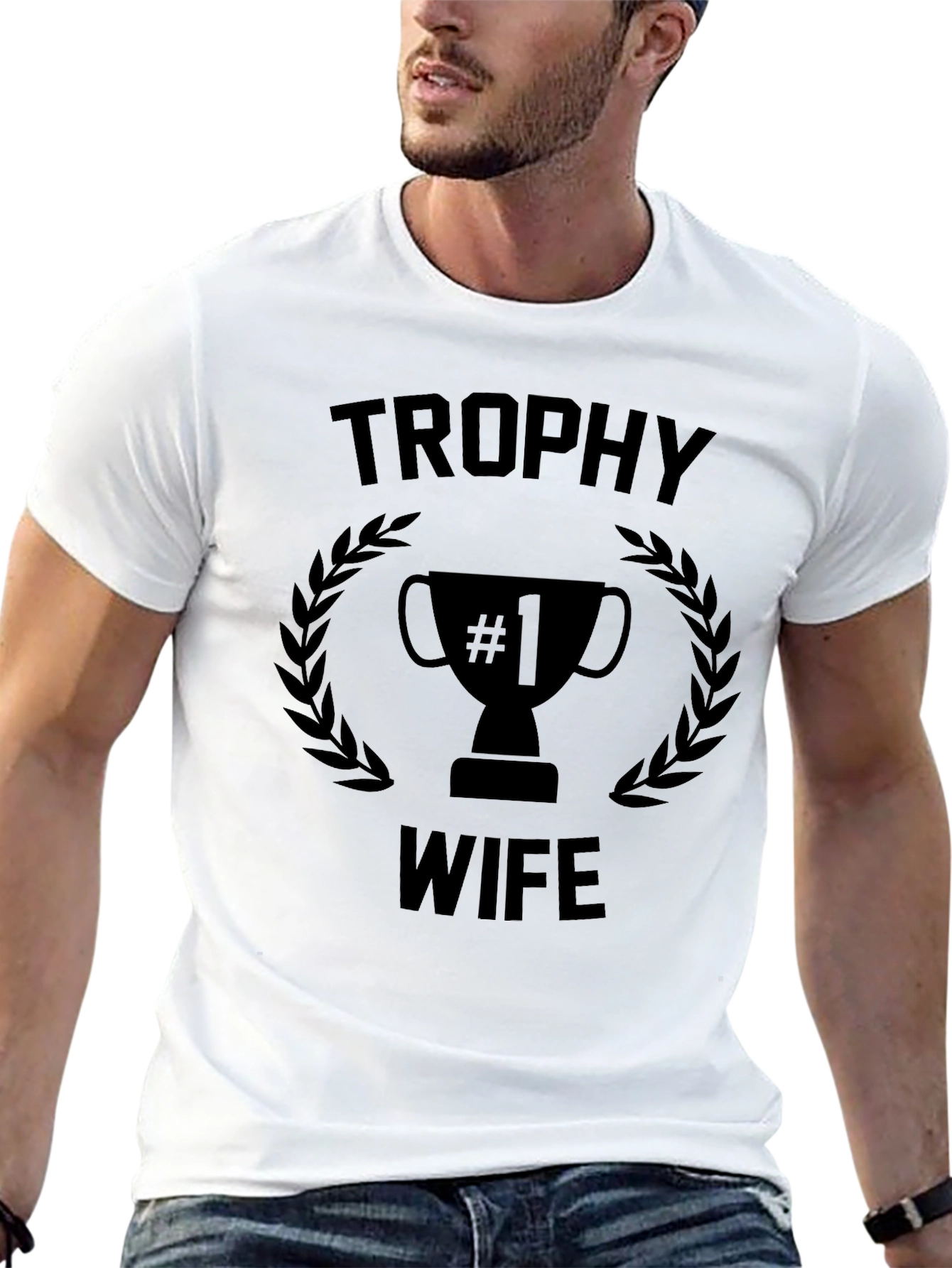 Trophy Wife Graphic Print Mens T-Shirt