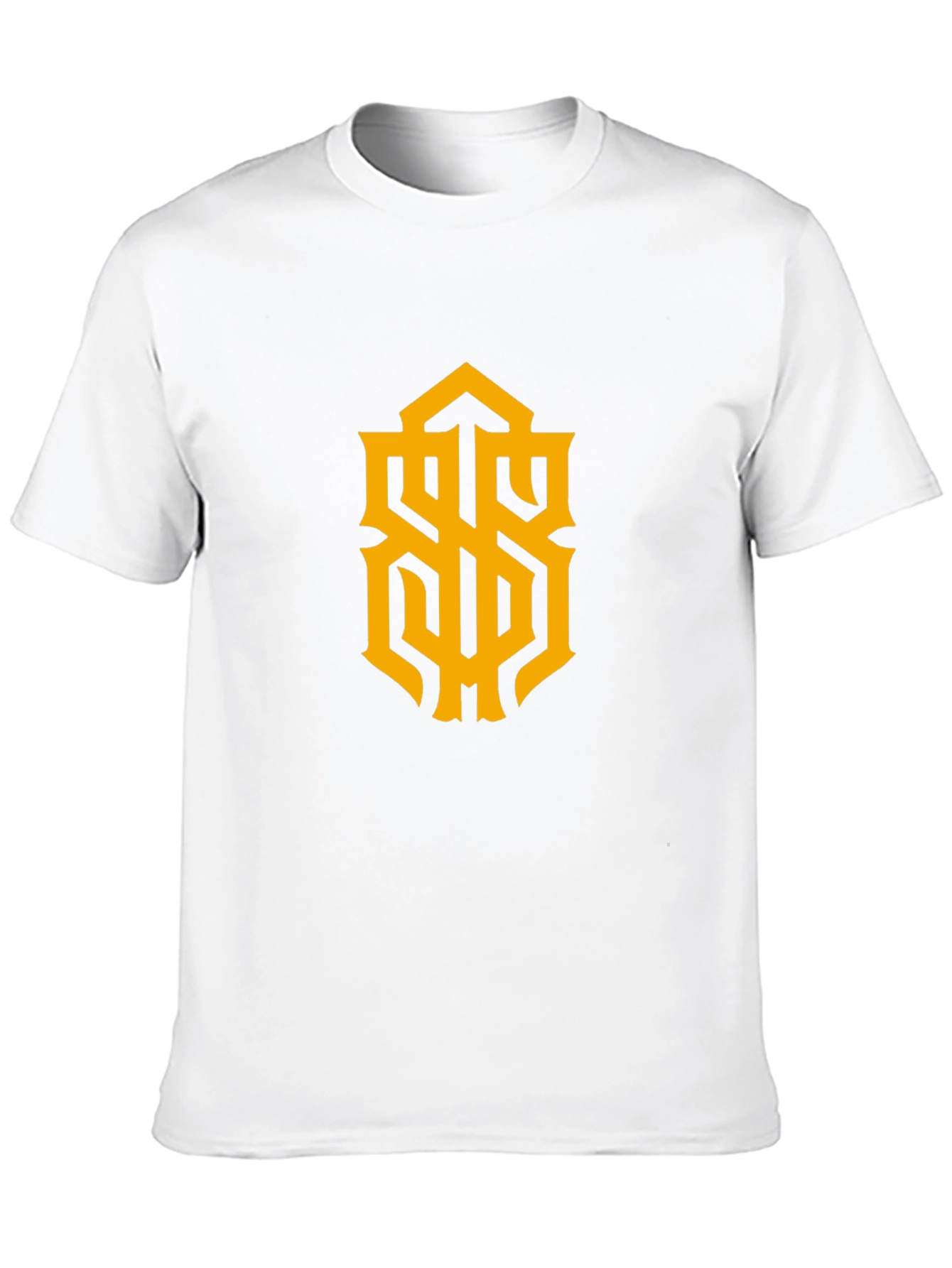 Stylish Black Tee with Gold Graphic Design