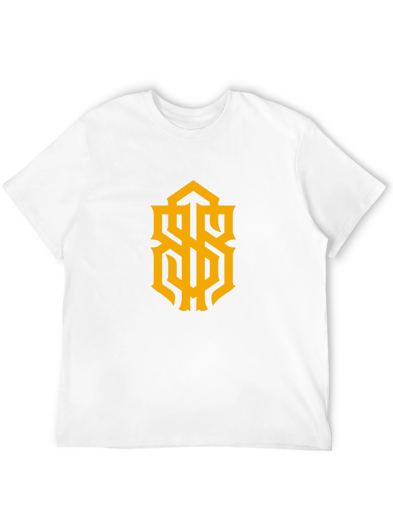 Stylish Black Tee with Gold Graphic Design