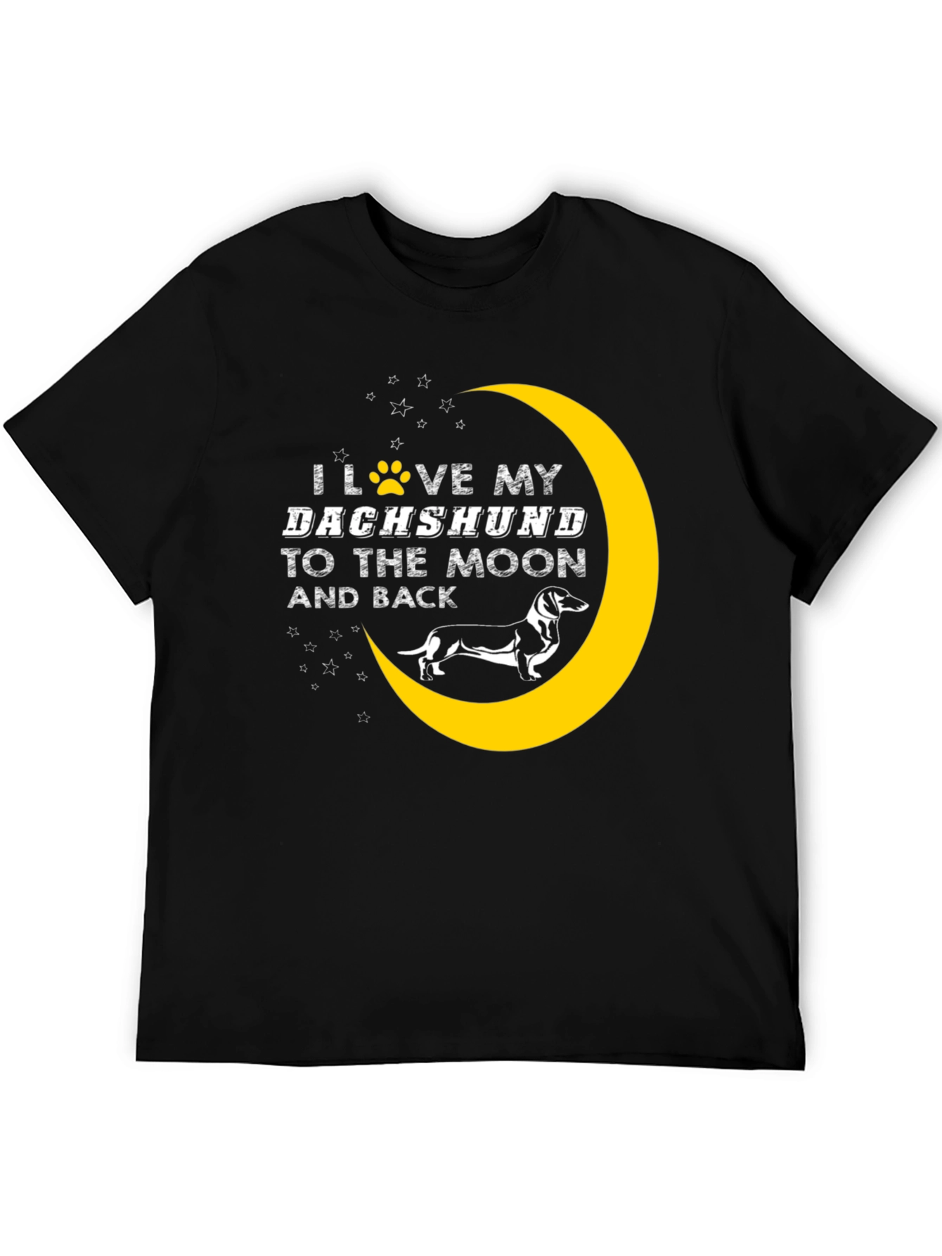 Dachshund Moon Graphic Tee - Dog Lover Shirt