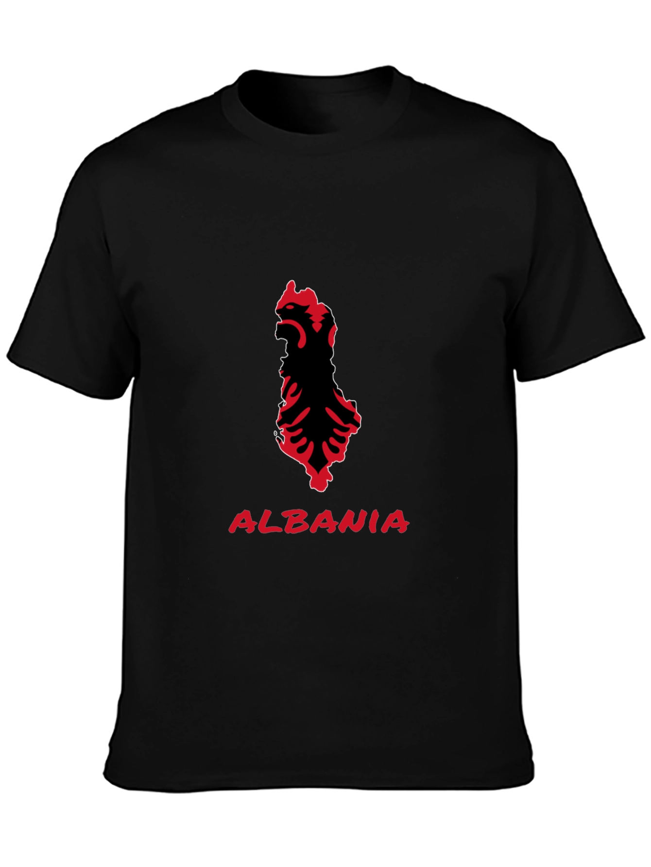 Albania Eagle T-Shirt - Black Patriotic Tee